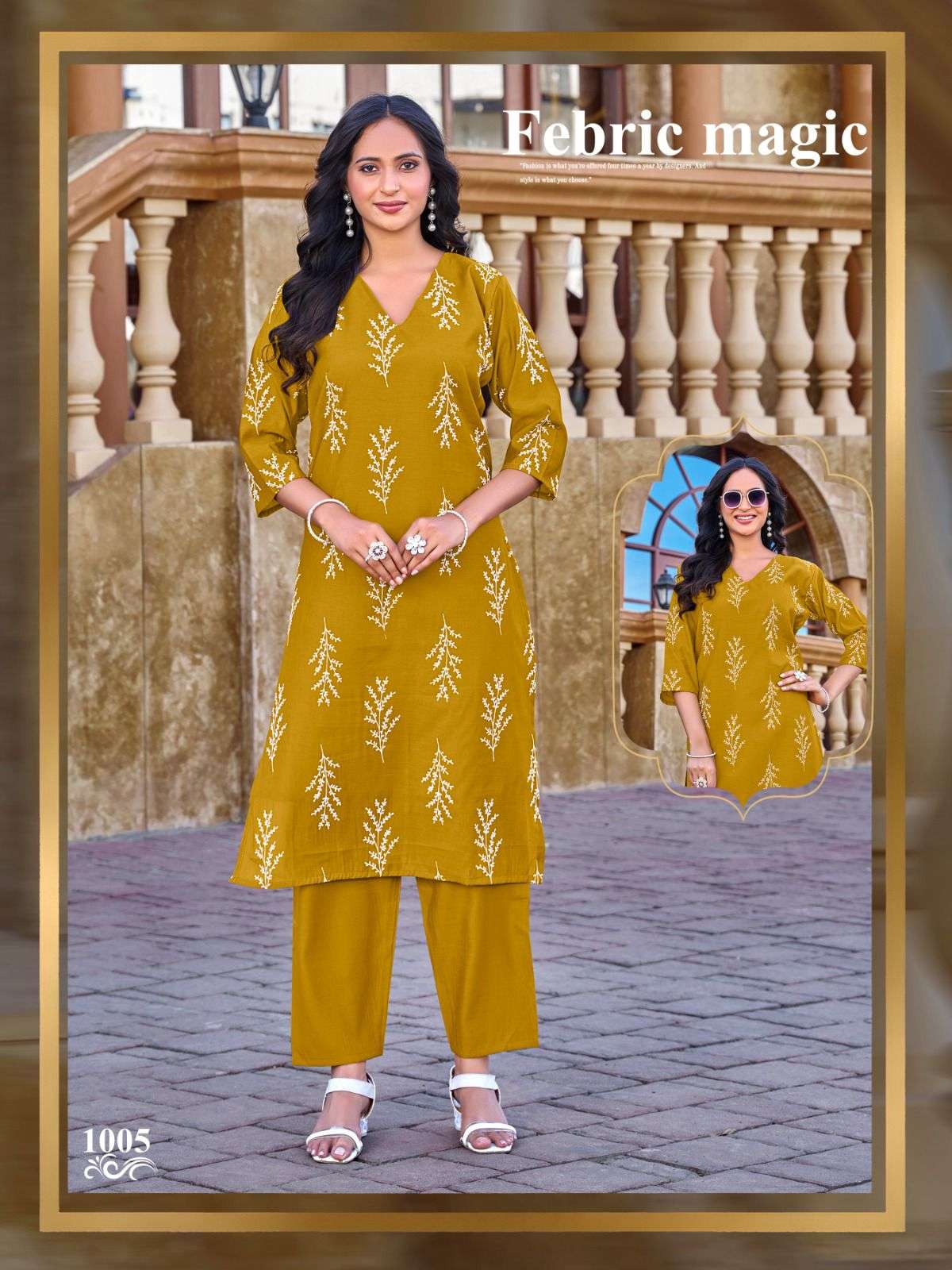 SANKHESWER IMPEX VAANI VOL 1 SILK PRINT KURTI WITH BOTTOM PAIR 