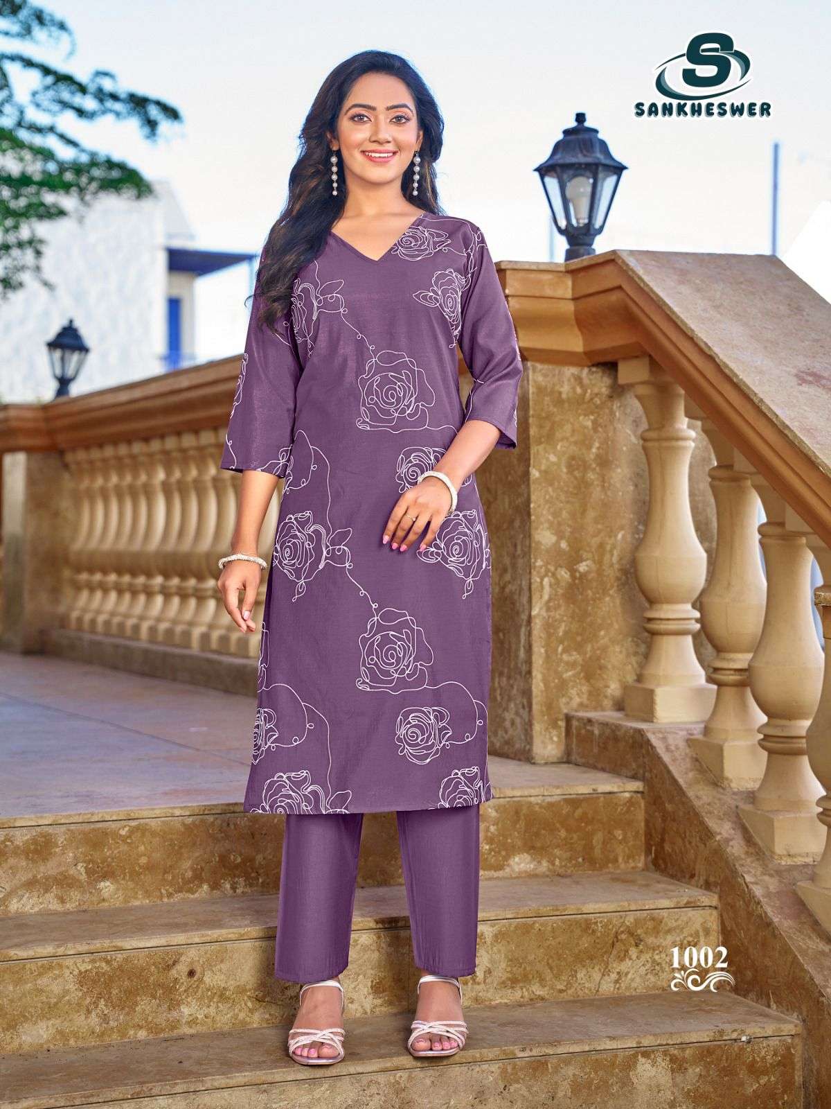 SANKHESWER IMPEX VAANI VOL 1 SILK PRINT KURTI WITH BOTTOM PAIR 