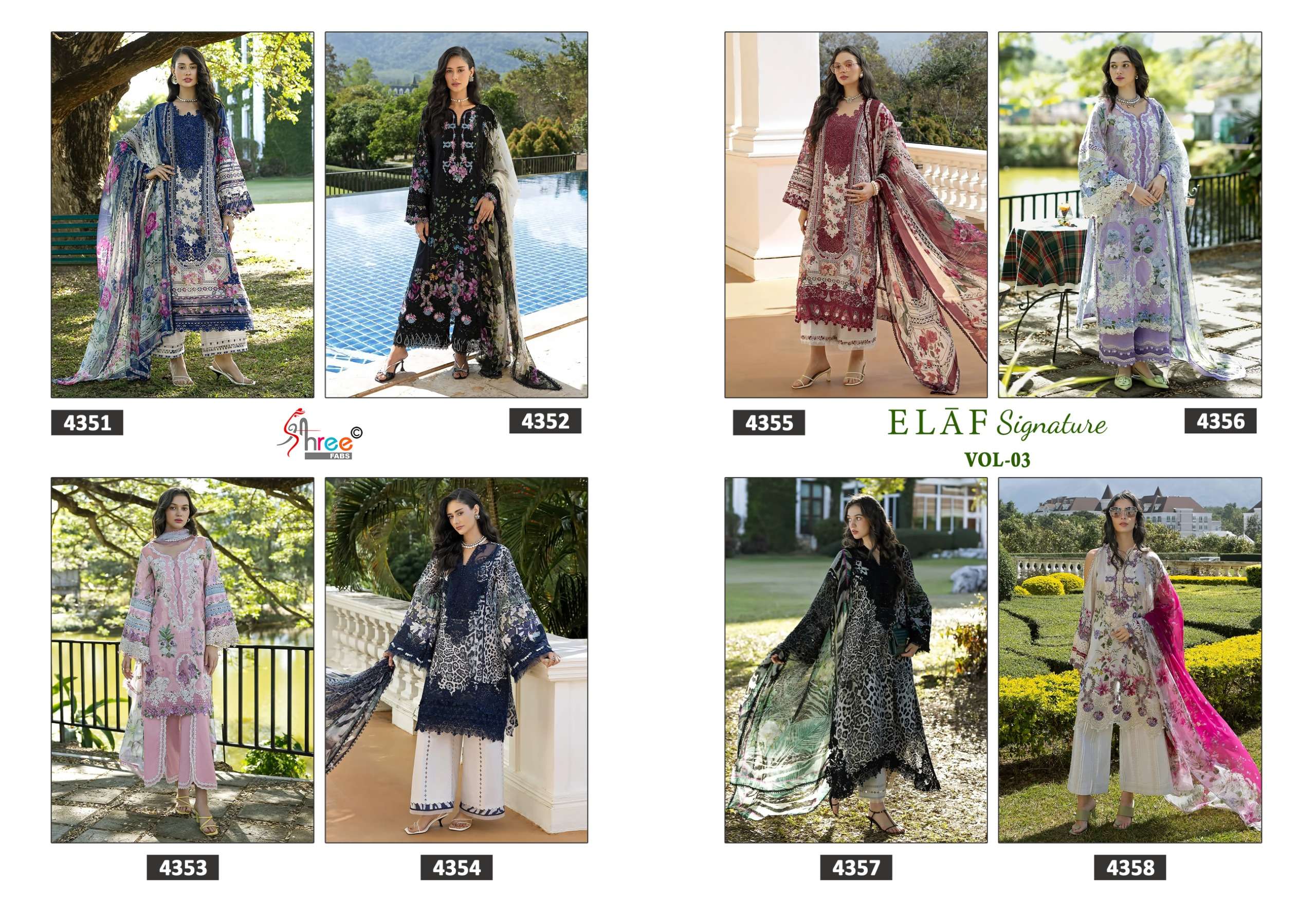 SHREE FABS ELAF SIGNATURE VOL 3  COTTON PRINT WITH PATCH EMBROIDERY WORK SUIT