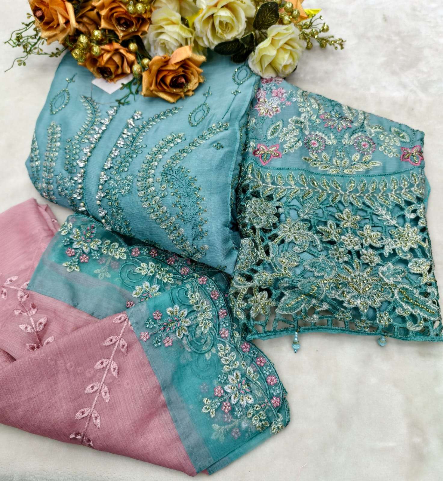 SHREE FABS SF 5539 CHIFFON HEAVY EMBROIDERY DESIGNER SUIT