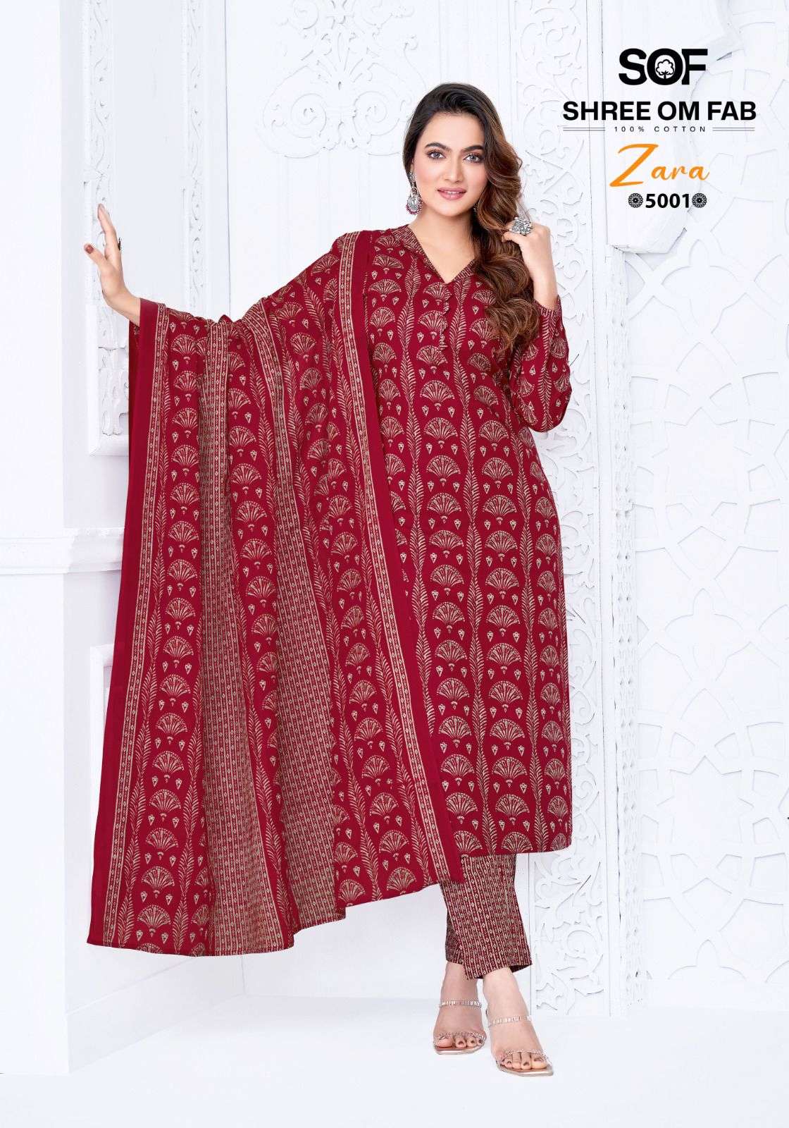 SHREE OM FAB ZARA VOL 5 COTTON PRINTED LADIES SALWAR SUIT