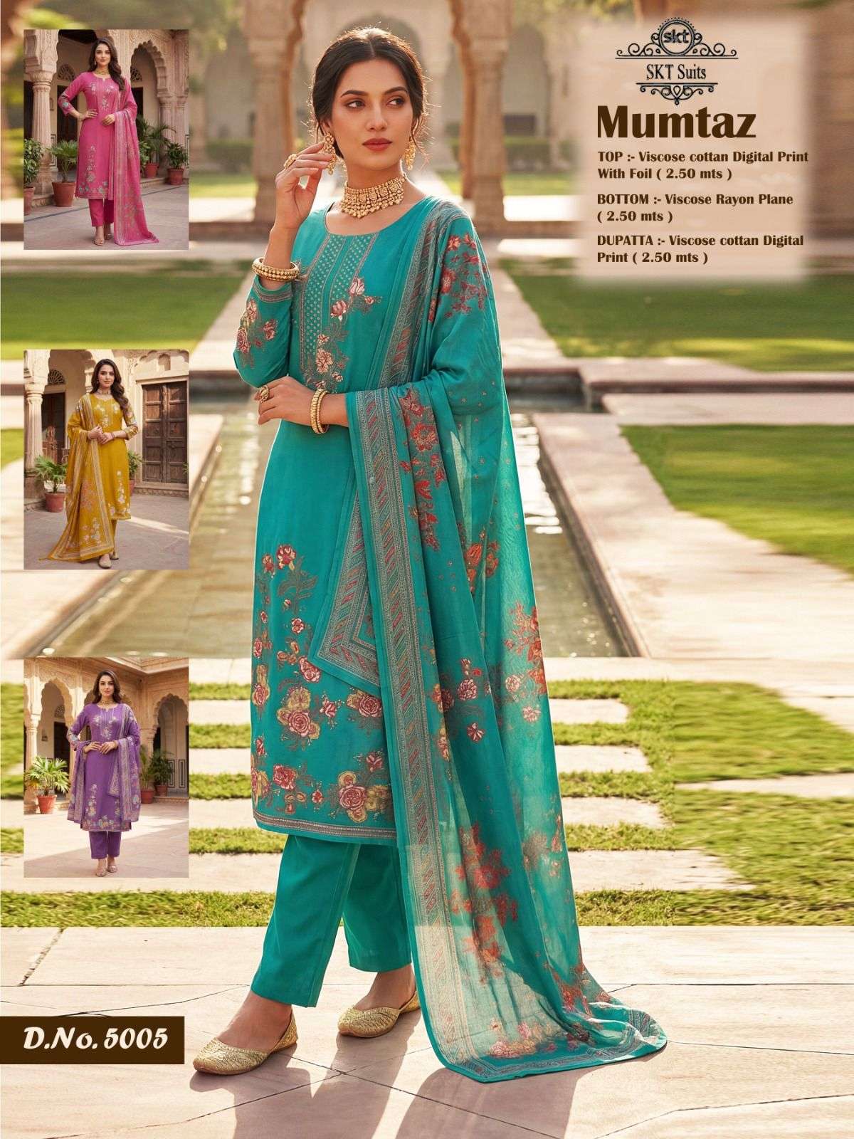 SKT SUITS MUMTAZ VISCOSE COTTON DIGITAL PRINT WITH WORKS SUIT