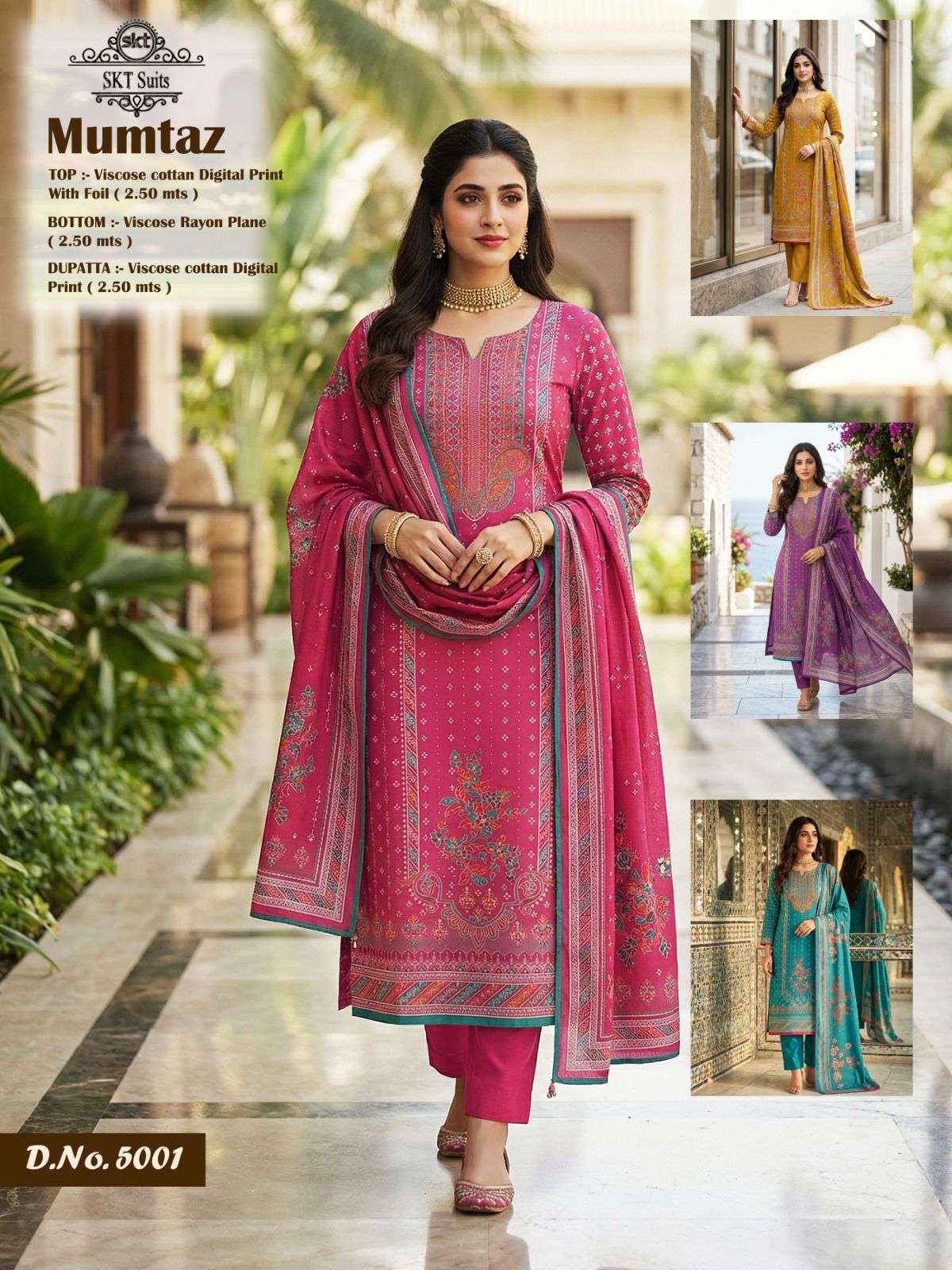 SKT SUITS MUMTAZ VISCOSE COTTON DIGITAL PRINT WITH WORKS SUIT