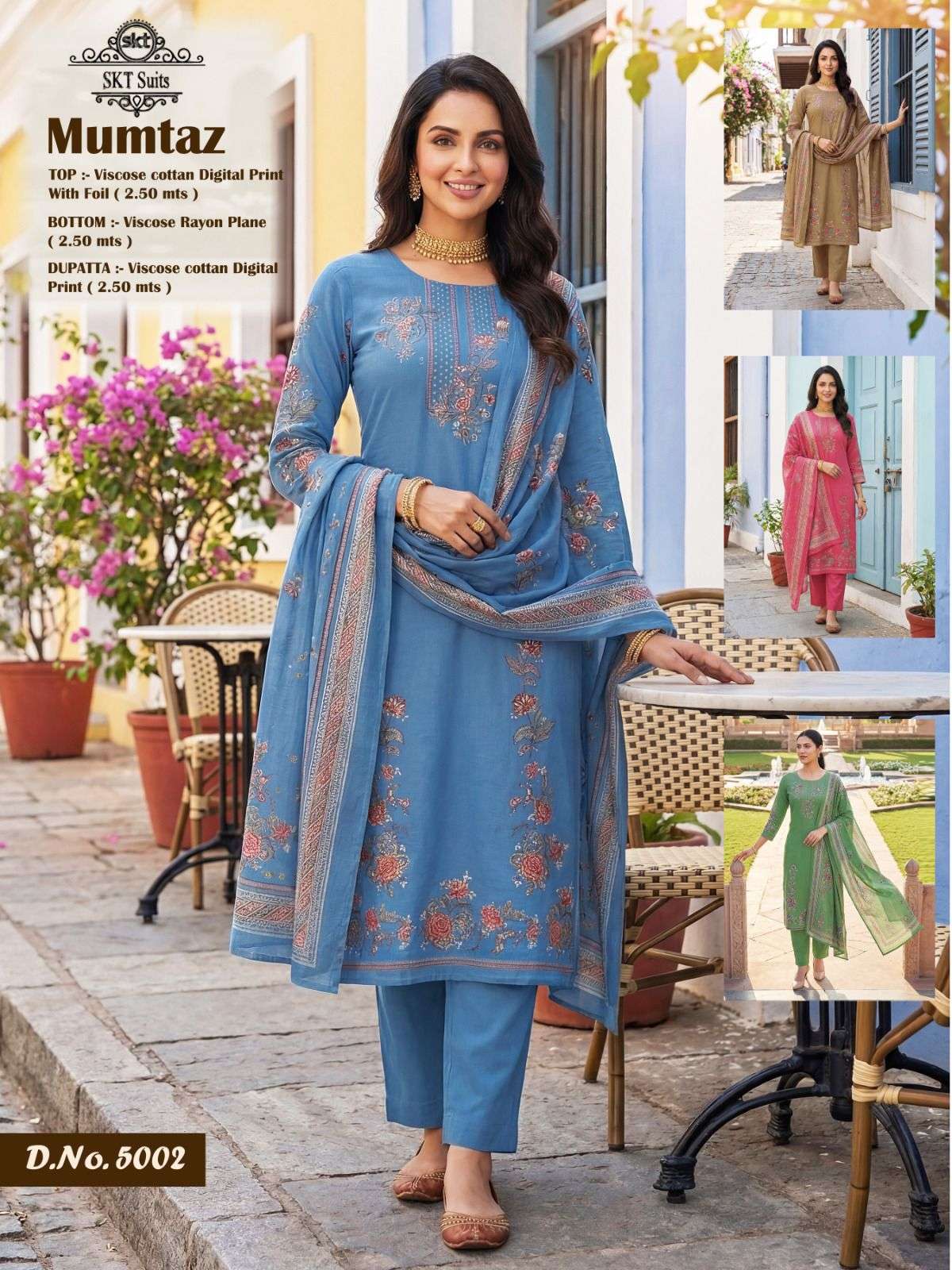 SKT SUITS MUMTAZ VISCOSE COTTON DIGITAL PRINT WITH WORKS SUIT