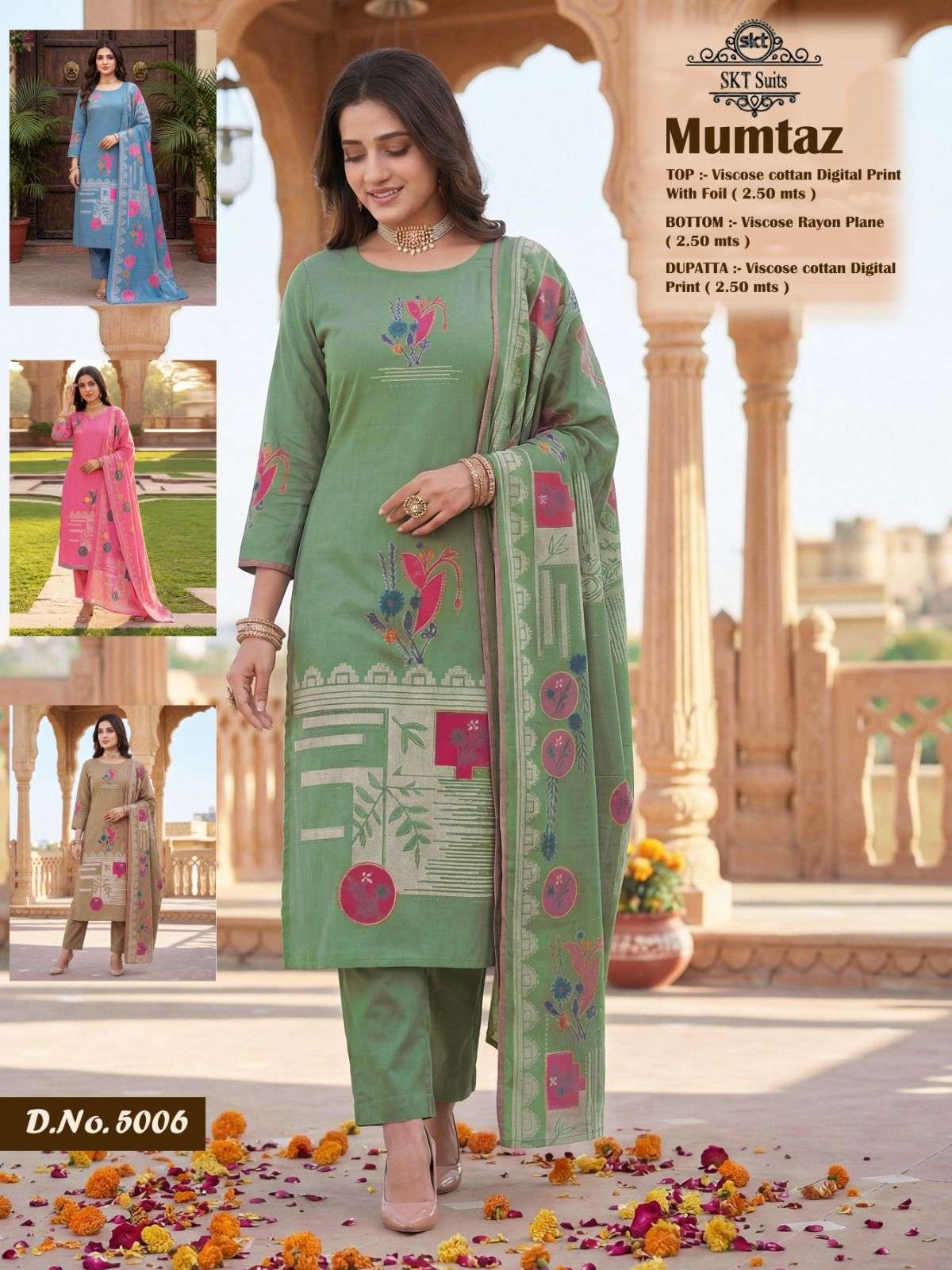 SKT SUITS MUMTAZ VISCOSE COTTON DIGITAL PRINT WITH WORKS SUIT