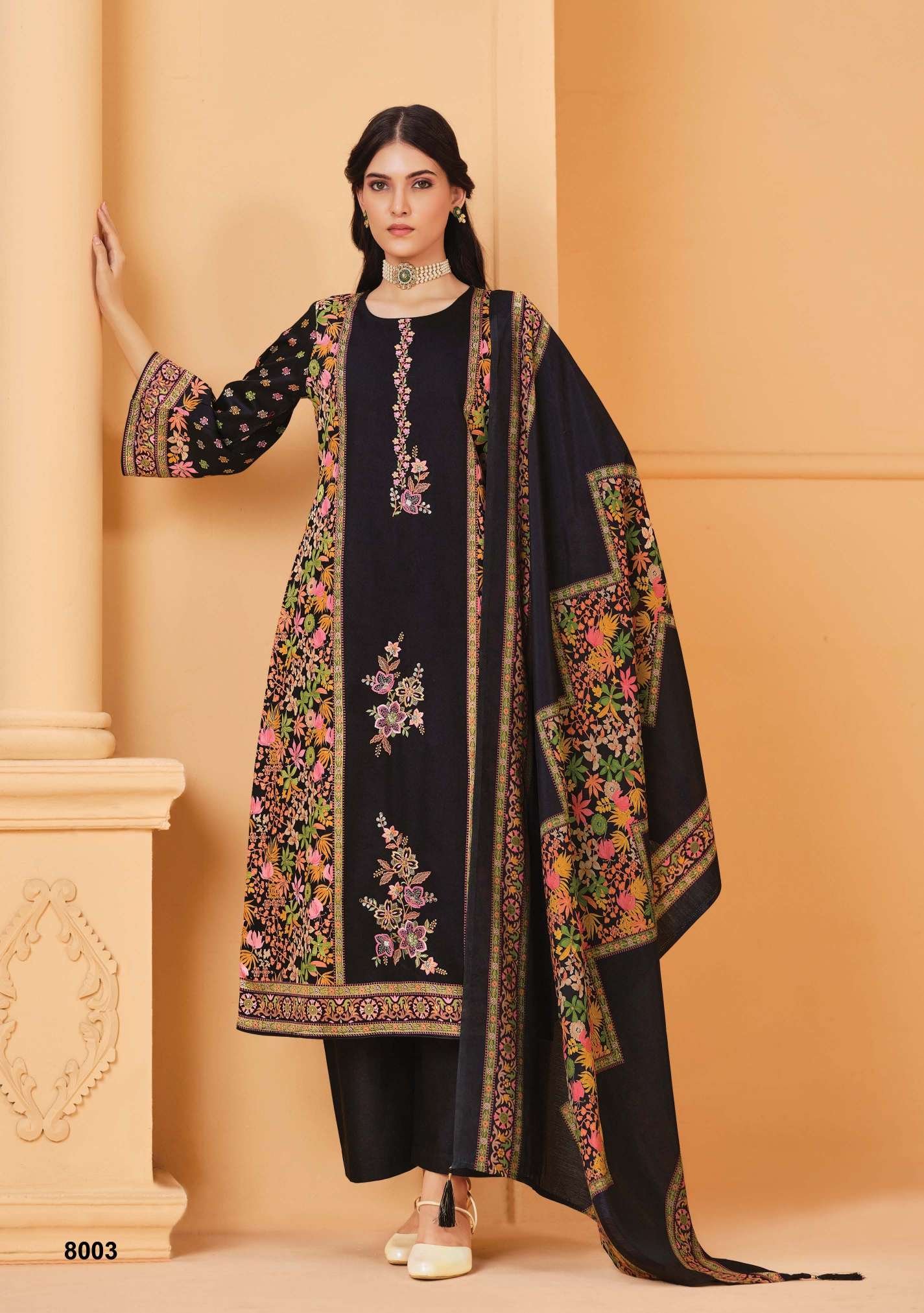 SURYAJYOTI KAAMINI VOL 8 JAM SATIN PRINT WITH EMBROIDERY WORK SUIT