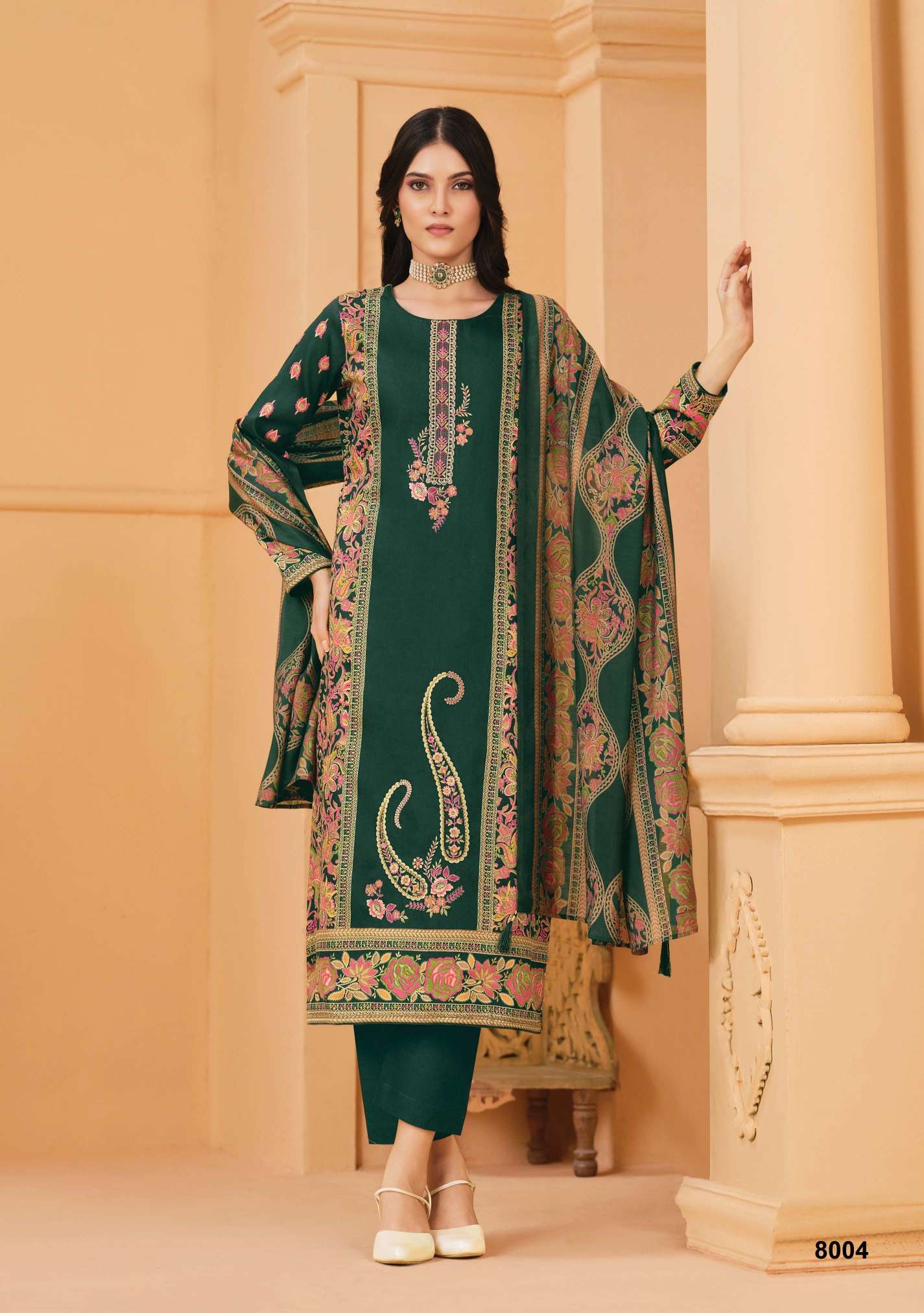 SURYAJYOTI KAAMINI VOL 8 JAM SATIN PRINT WITH EMBROIDERY WORK SUIT