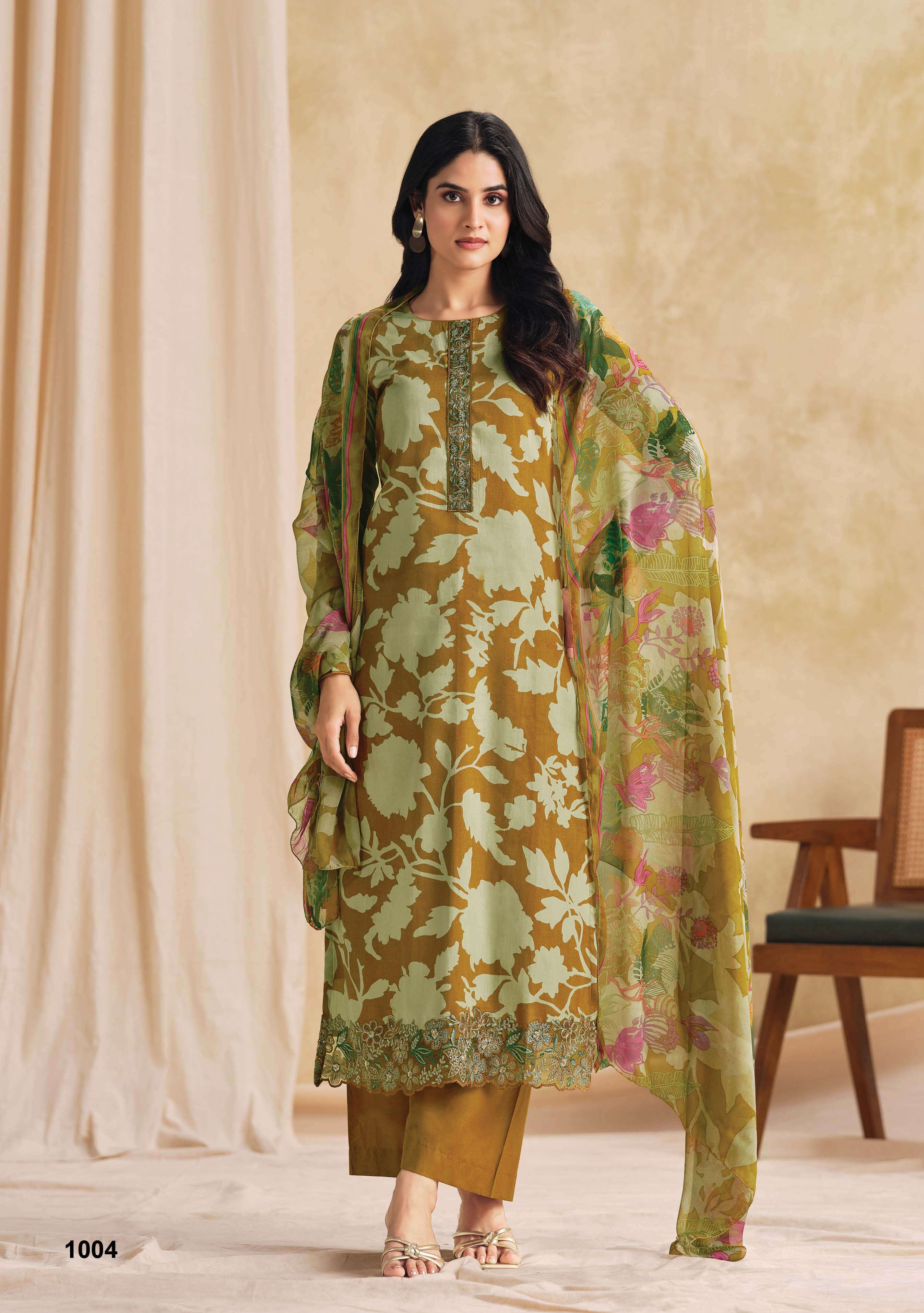 SURYAJYOTI NITYA VOL 1 JAM SATIN PRINT WITH FANCY EMBROIDERY WORK SUIT
