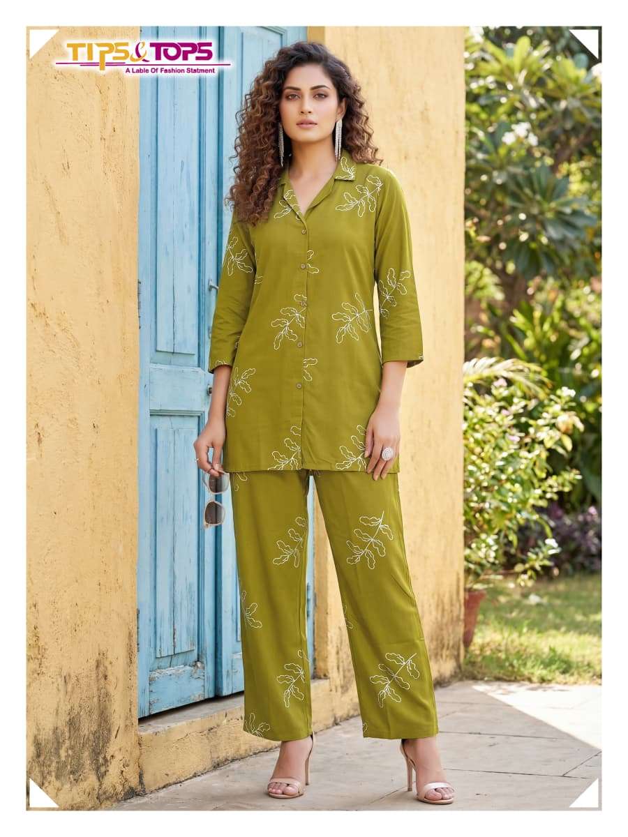 TIPS AND TOPS PRINCESS VOL 2 RAYON PRINTED FANCY LADIES CO-ORD SET