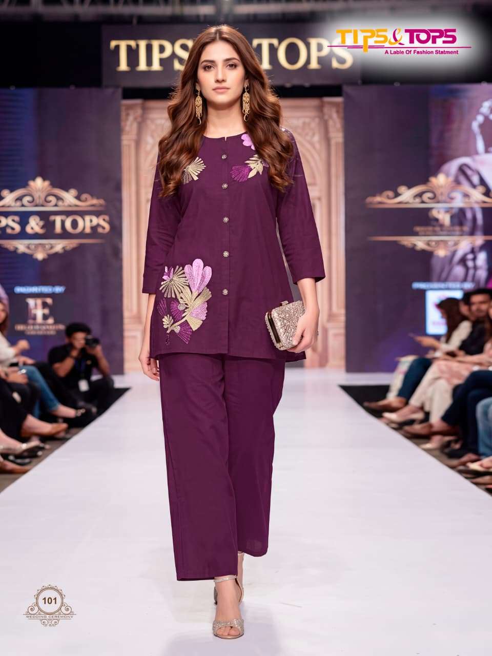 TIPS AND TOPS SUMMER LOVE COTTON FANCY WEAR LADIES CO-ORD SET