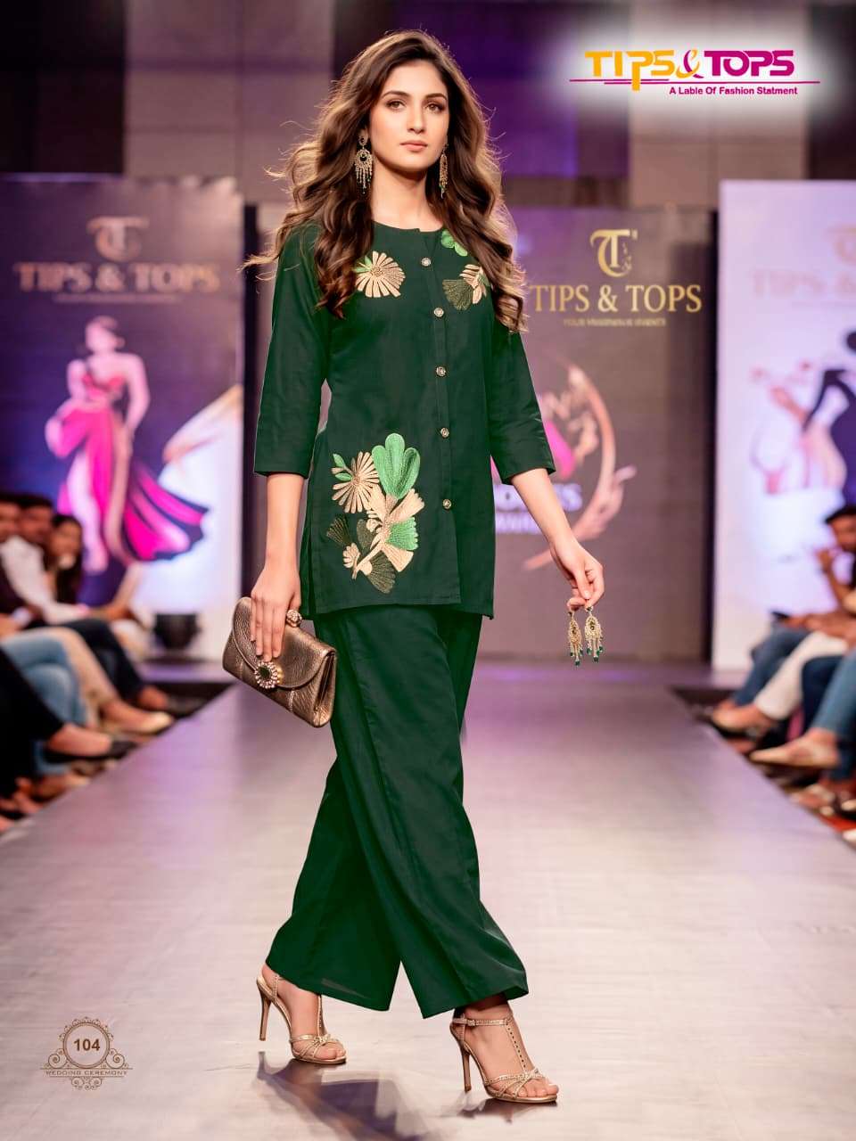 TIPS AND TOPS SUMMER LOVE COTTON FANCY WEAR LADIES CO-ORD SET