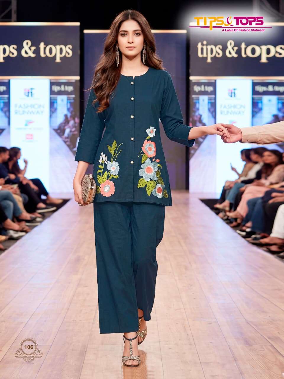 TIPS AND TOPS SUMMER LOVE COTTON FANCY WEAR LADIES CO-ORD SET