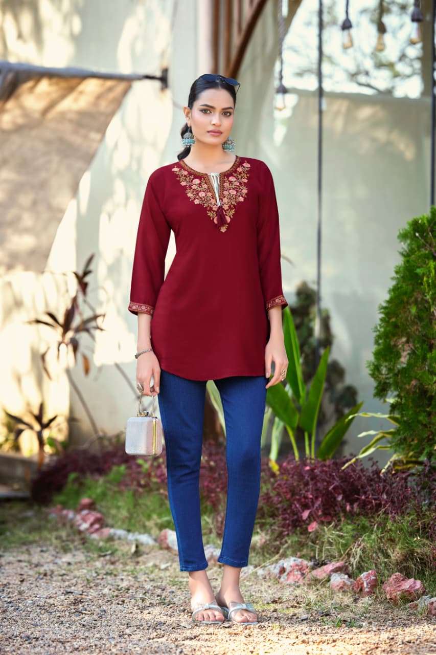 TIPS AND TOPS TWINKLE RAYON FANCY SUMMER WEAR LADIES TOP