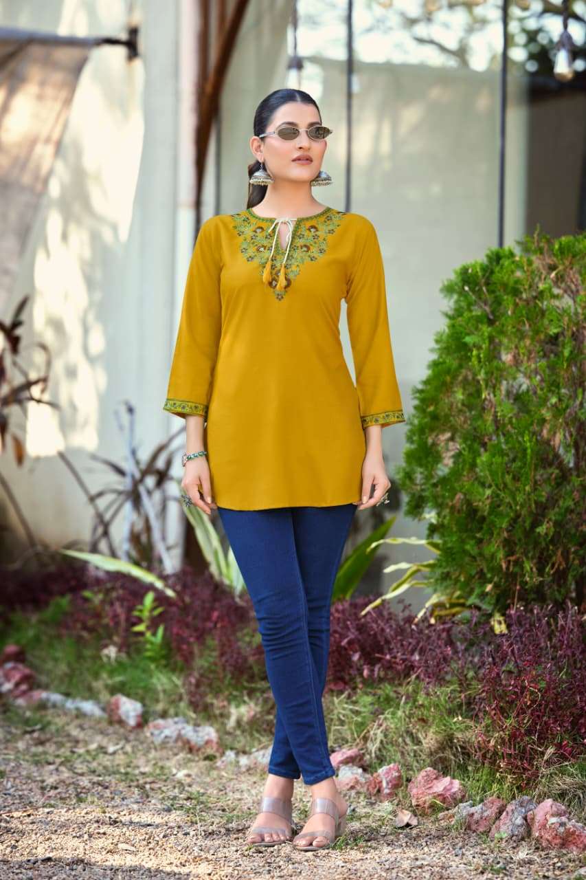 TIPS AND TOPS TWINKLE RAYON FANCY SUMMER WEAR LADIES TOP