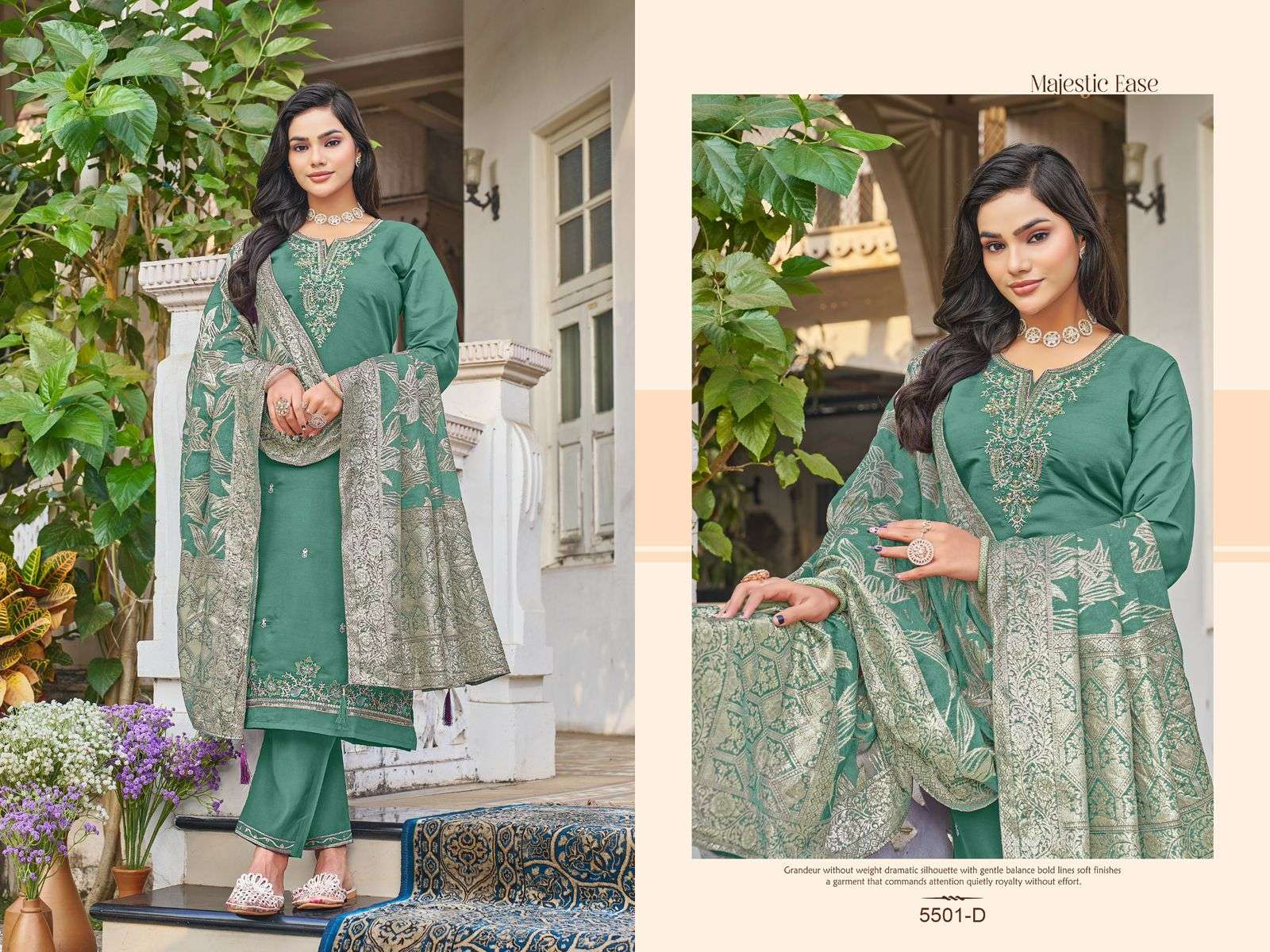 VAMIKA PADMINI VISCOSE SILK HAND WORK DESIGNER READY MADE LADIES SUIT