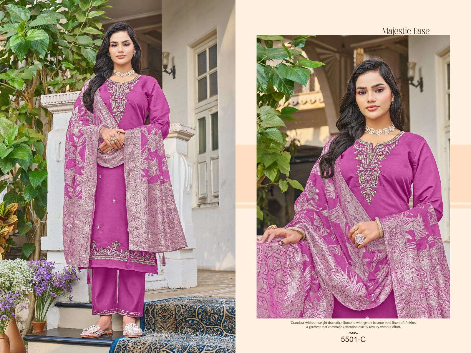 VAMIKA PADMINI VISCOSE SILK HAND WORK DESIGNER READY MADE LADIES SUIT