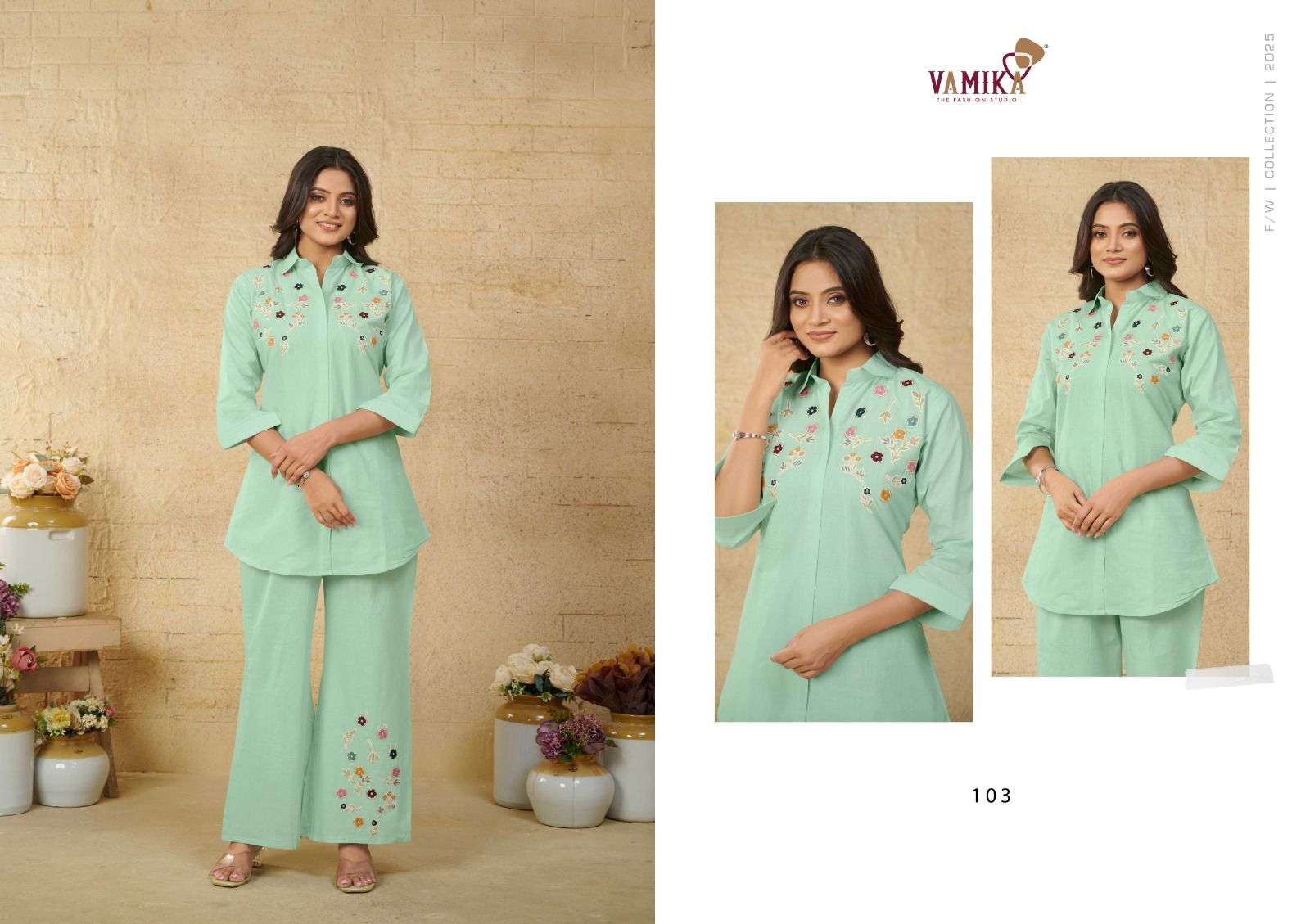 VAMIKA VICTORIA COTTON PREETY LOOKS SUMMER WEAR LADIES CO-ORD SET
