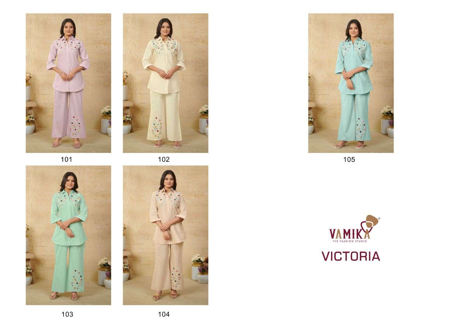 VAMIKA VICTORIA COTTON PREETY LOOKS SUMMER WEAR LADIES CO-ORD SET