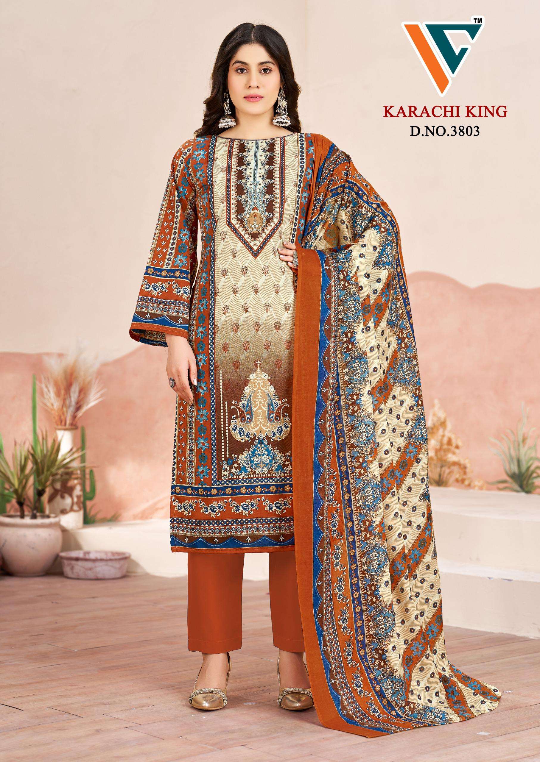 VANDANA CREATION KARACHI KING VOL 38 COTTON DIGITAL PRINT SALWAR SUIT