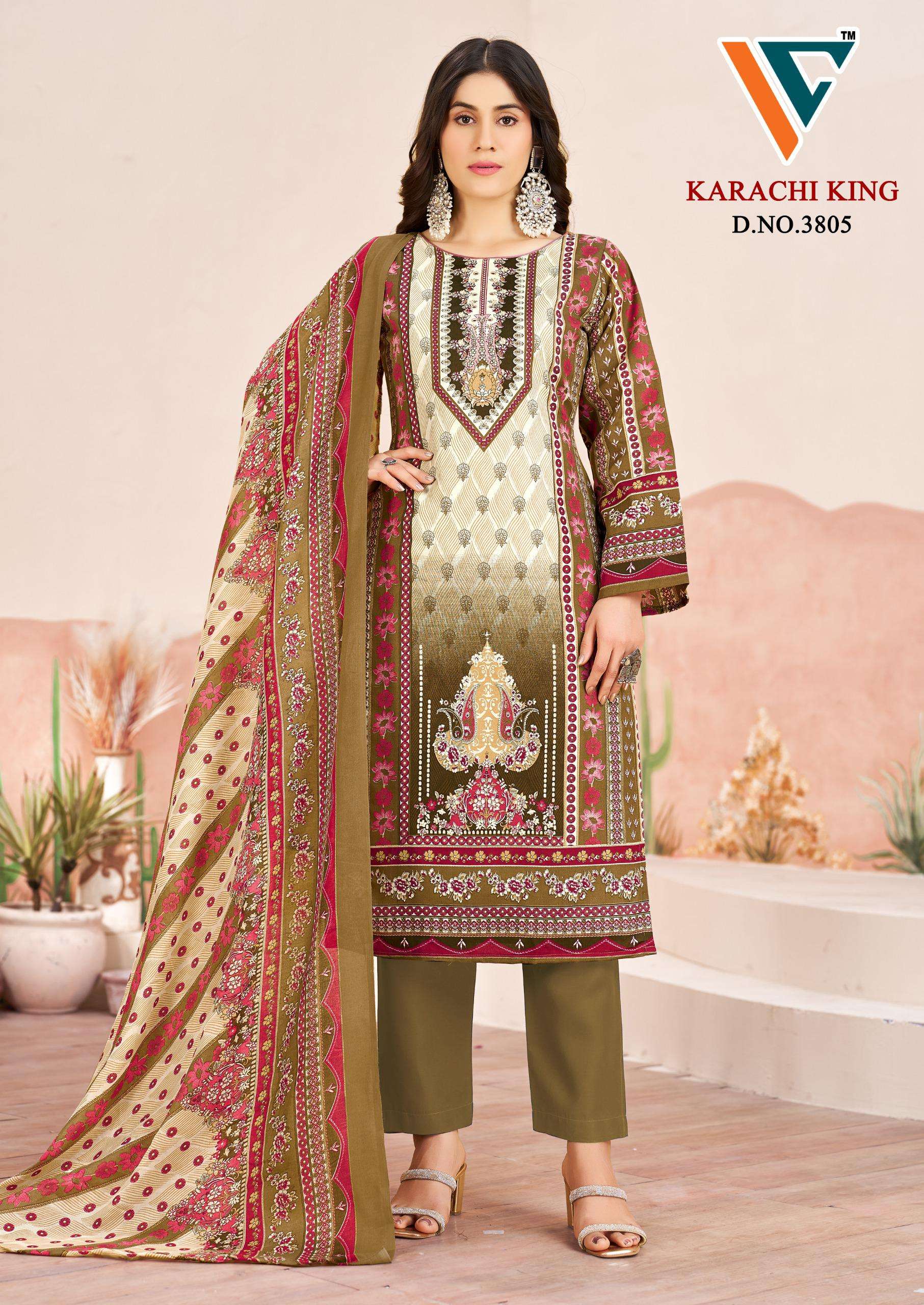 VANDANA CREATION KARACHI KING VOL 38 COTTON DIGITAL PRINT SALWAR SUIT