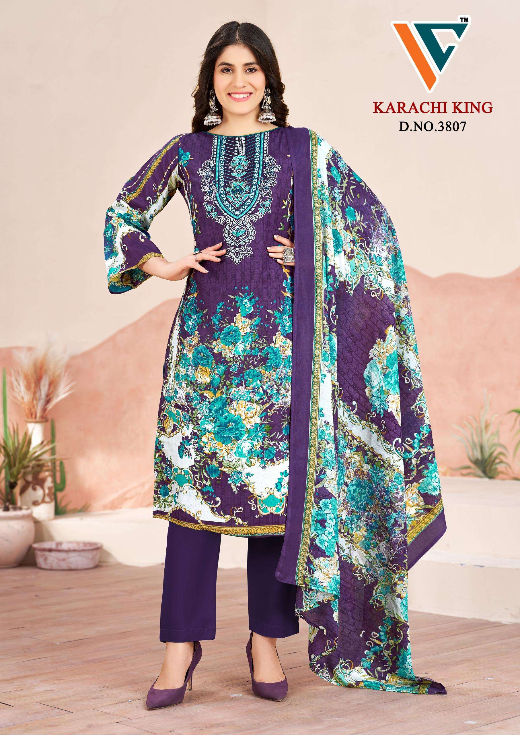 VANDANA CREATION KARACHI KING VOL 38 COTTON DIGITAL PRINT SALWAR SUIT