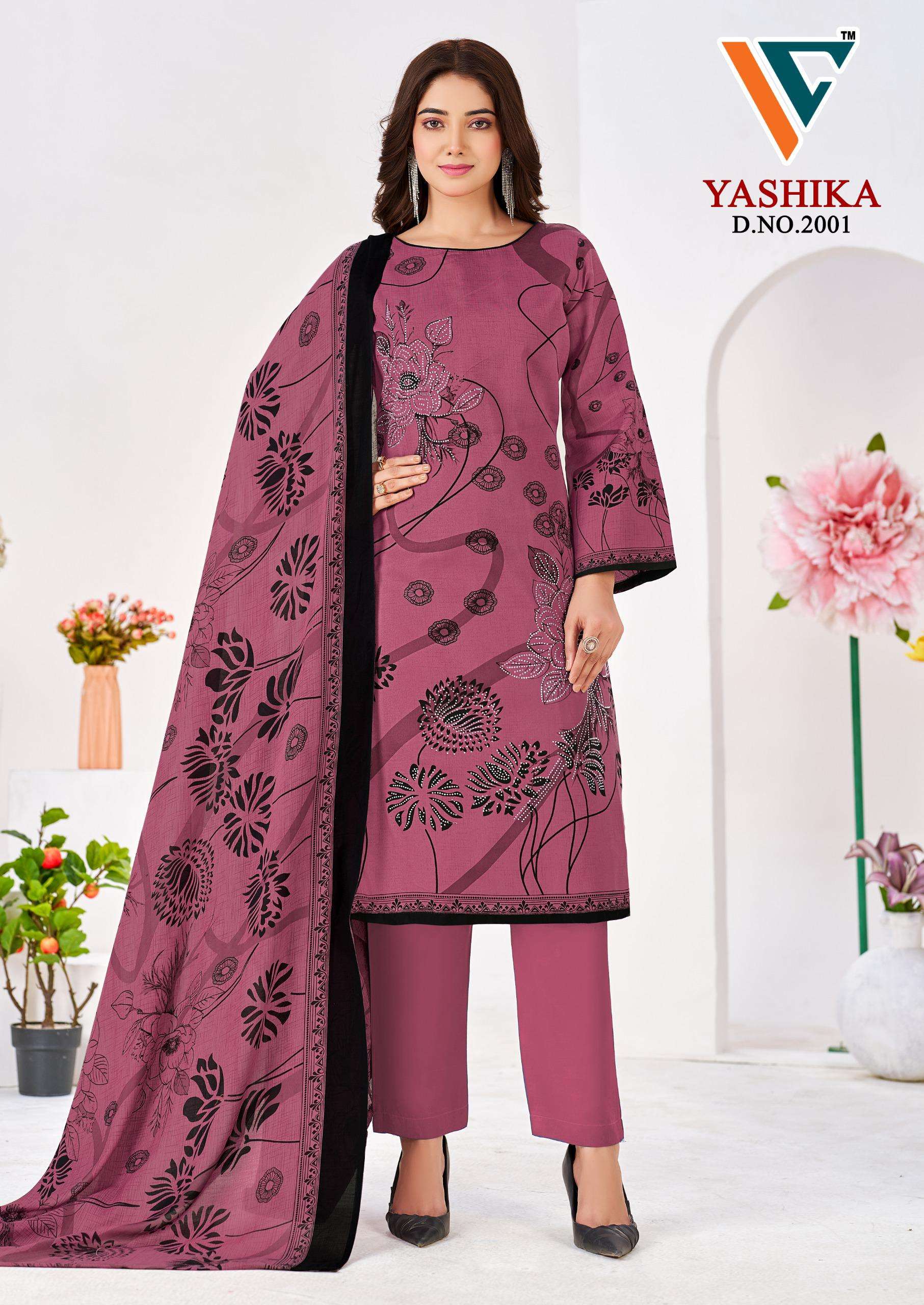 VANDANA CREATION YASHIKA VOL 2 COTTON PRINT WITH FANCY SWAROVSKI WORK SUIT