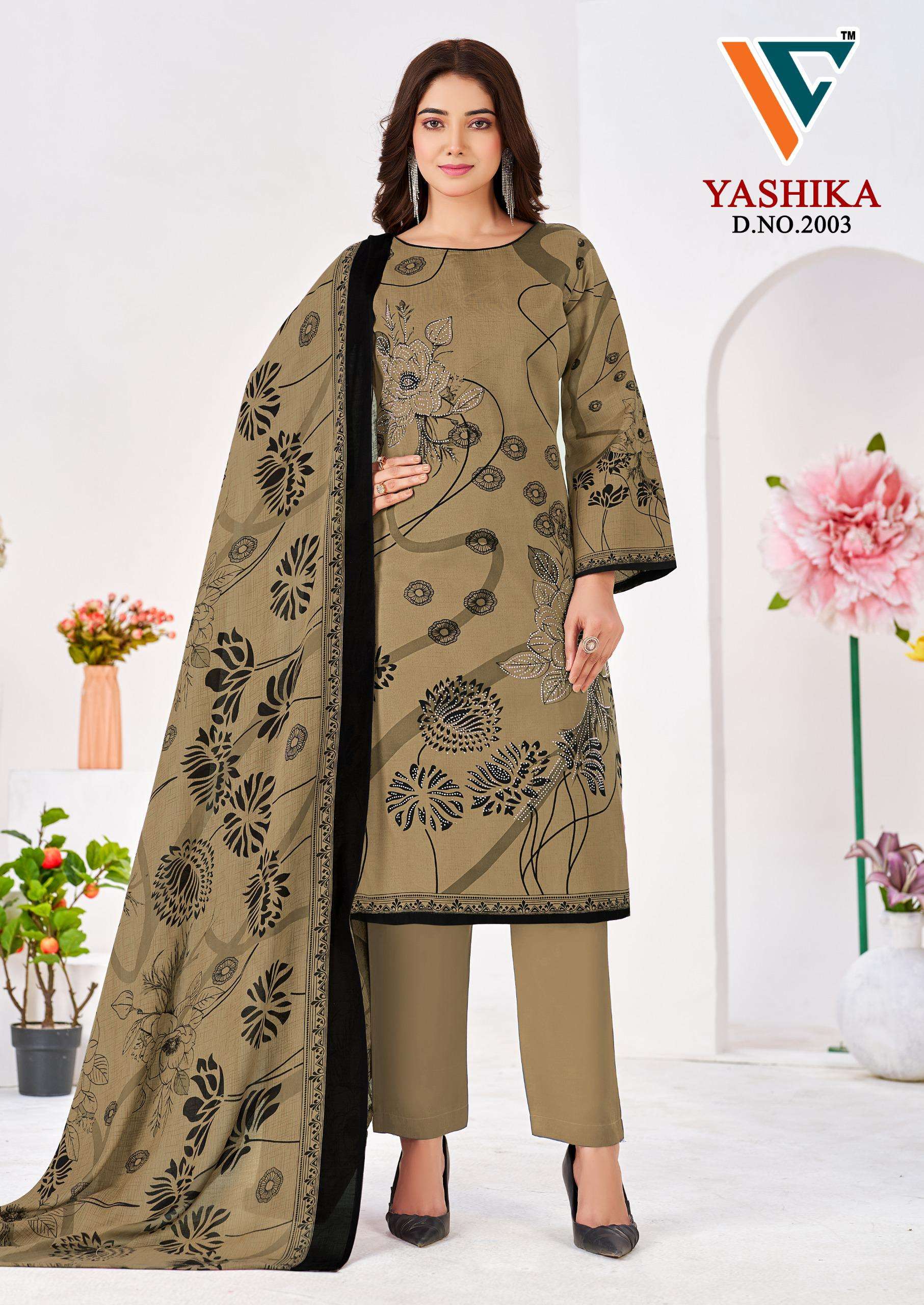 VANDANA CREATION YASHIKA VOL 2 COTTON PRINT WITH FANCY SWAROVSKI WORK SUIT