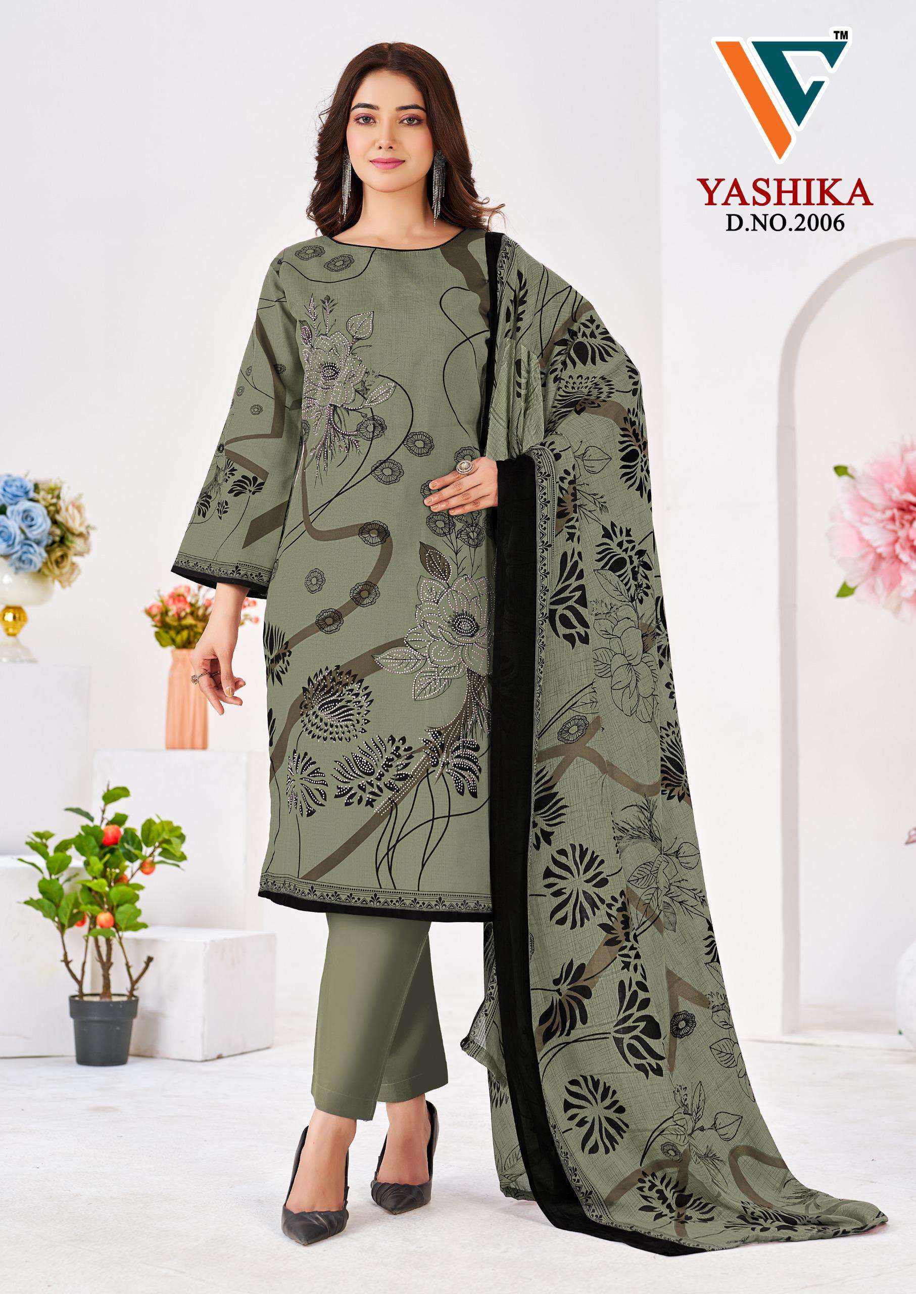 VANDANA CREATION YASHIKA VOL 2 COTTON PRINT WITH FANCY SWAROVSKI WORK SUIT
