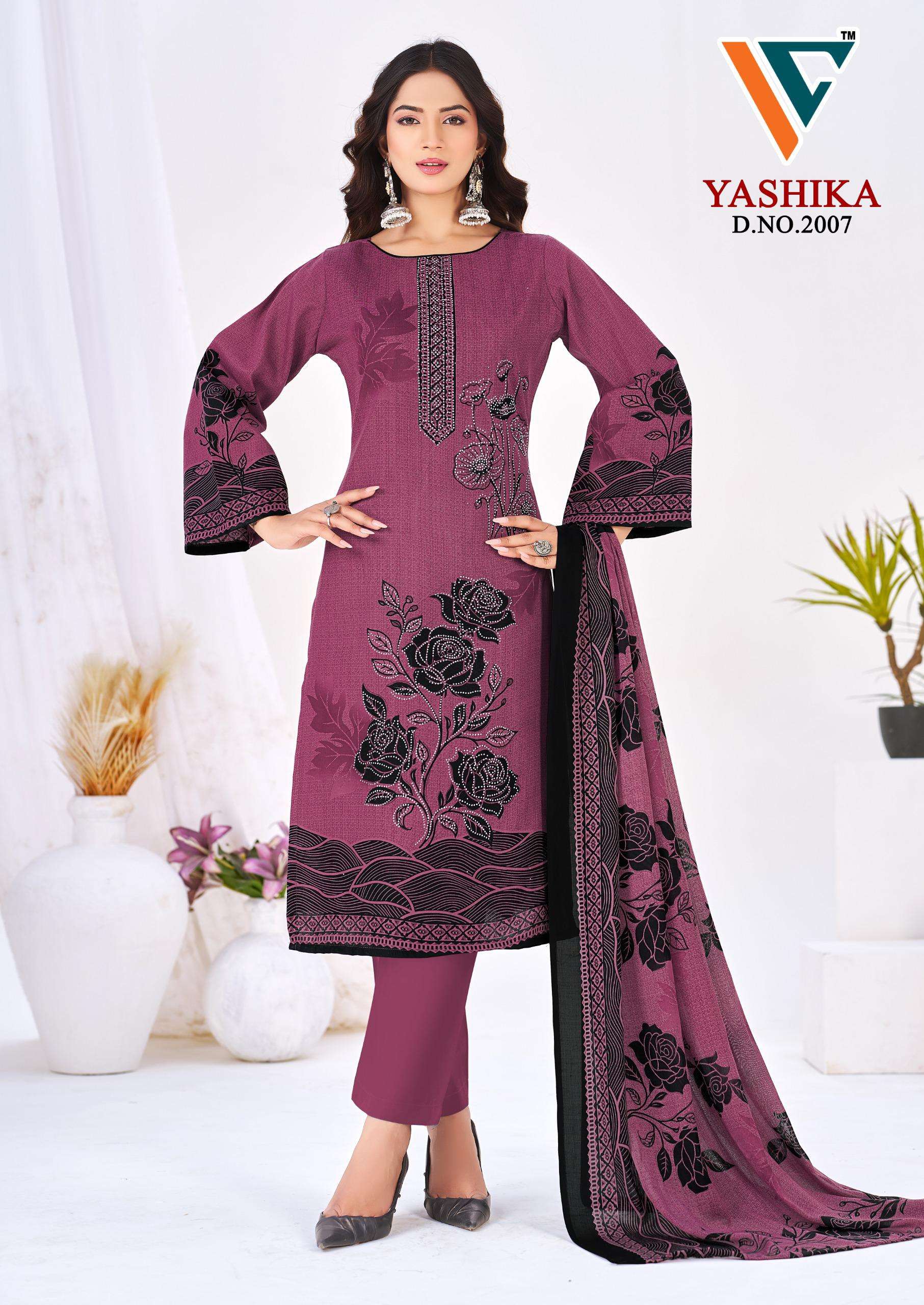 VANDANA CREATION YASHIKA VOL 2 COTTON PRINT WITH FANCY SWAROVSKI WORK SUIT
