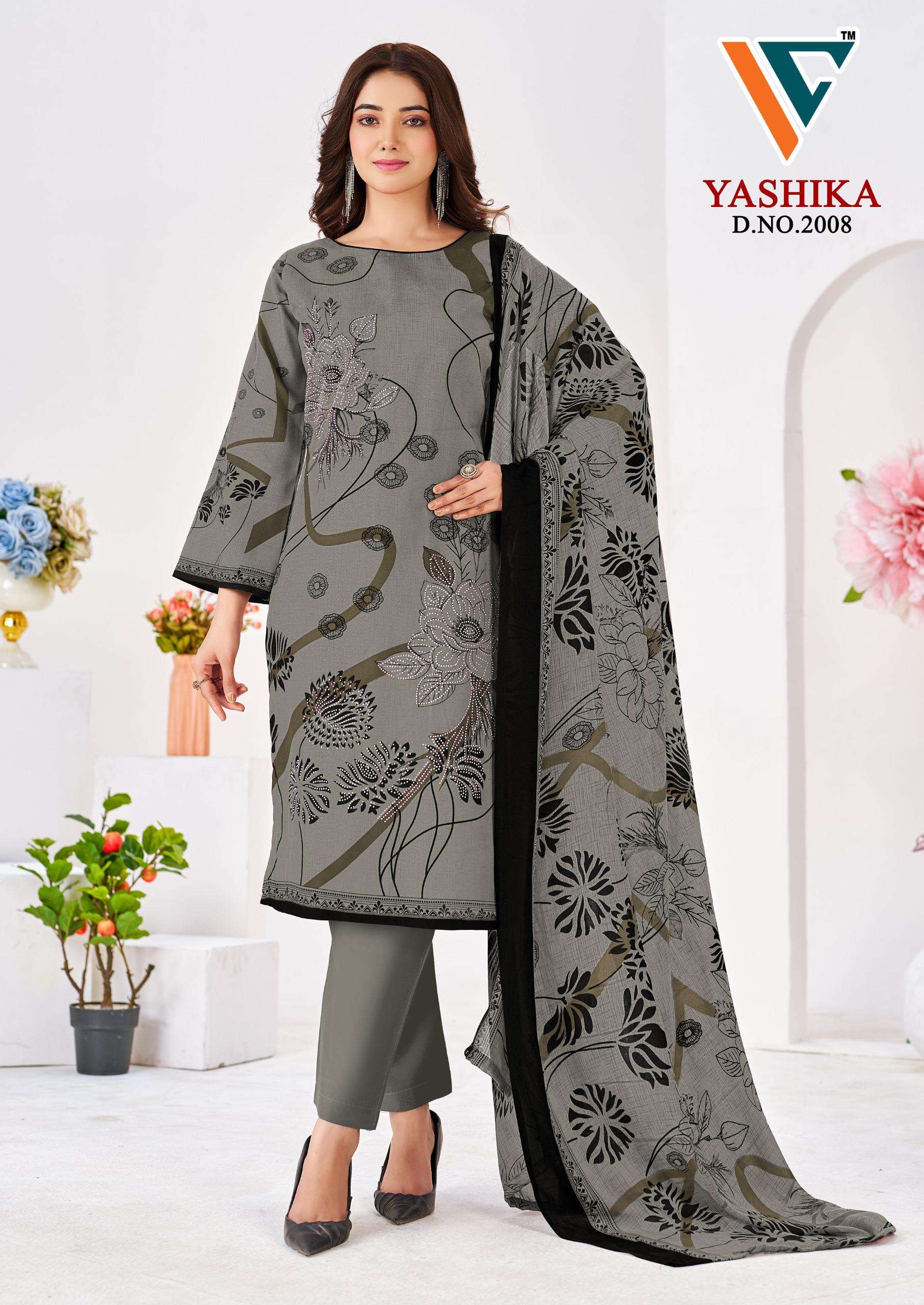 VANDANA CREATION YASHIKA VOL 2 COTTON PRINT WITH FANCY SWAROVSKI WORK SUIT