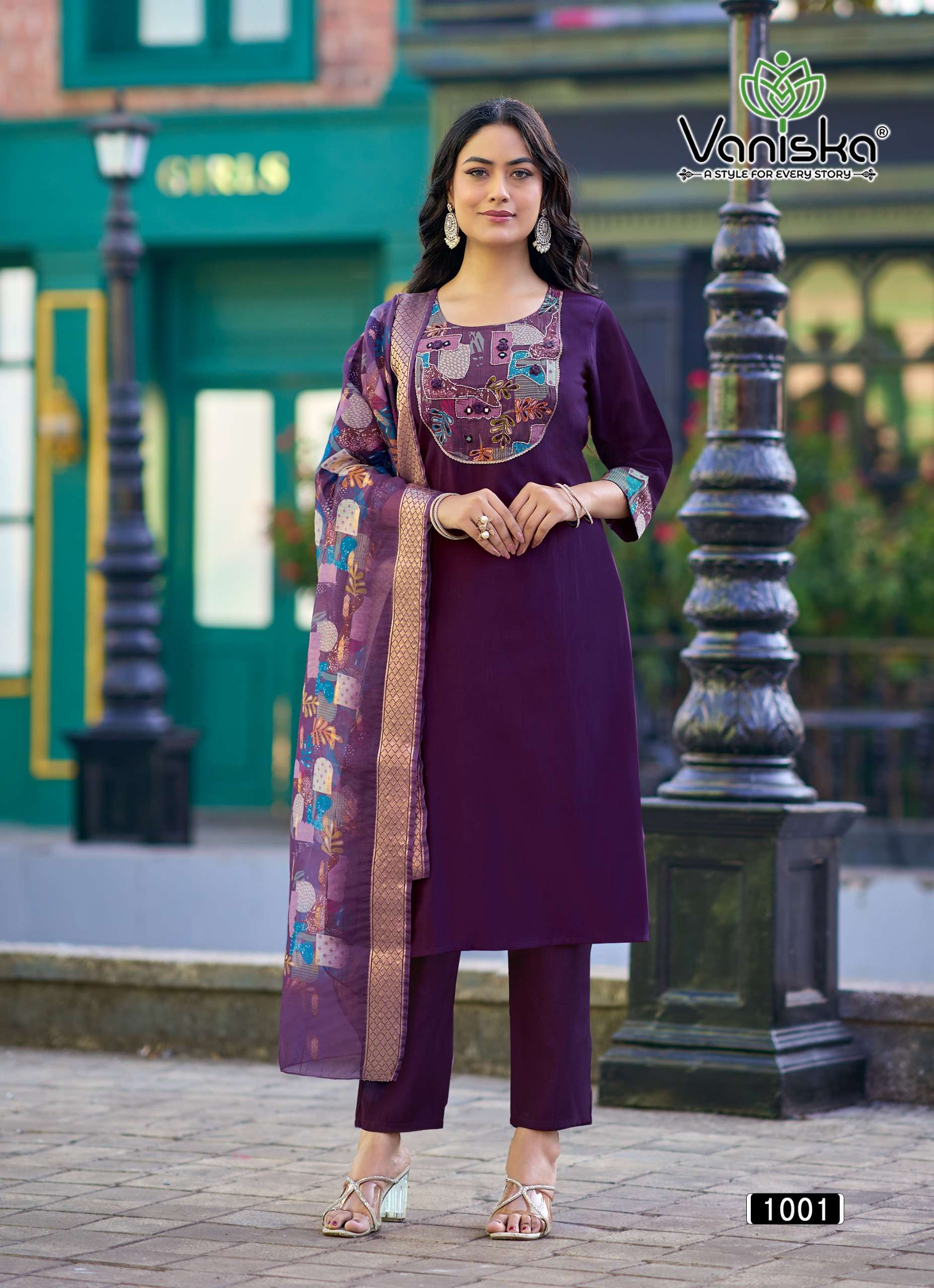 VANISKA FASHION KASTURI VOL 1 SILK FANCY STRAIGHT KURTI WITH PANT AND DUPPATTA SET 