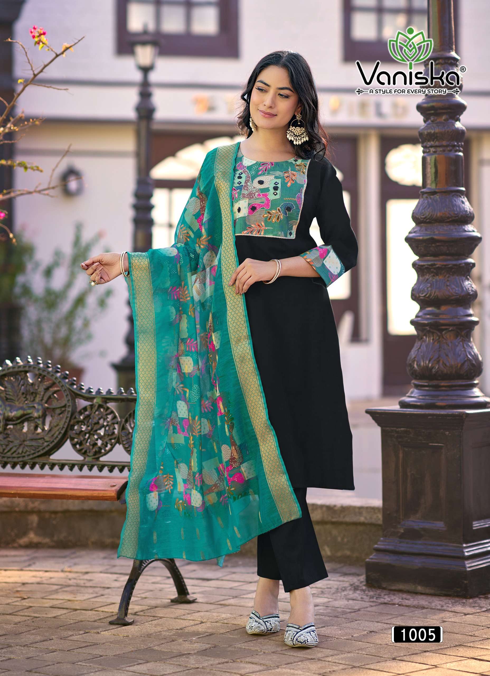 VANISKA FASHION KASTURI VOL 1 SILK FANCY STRAIGHT KURTI WITH PANT AND DUPPATTA SET 