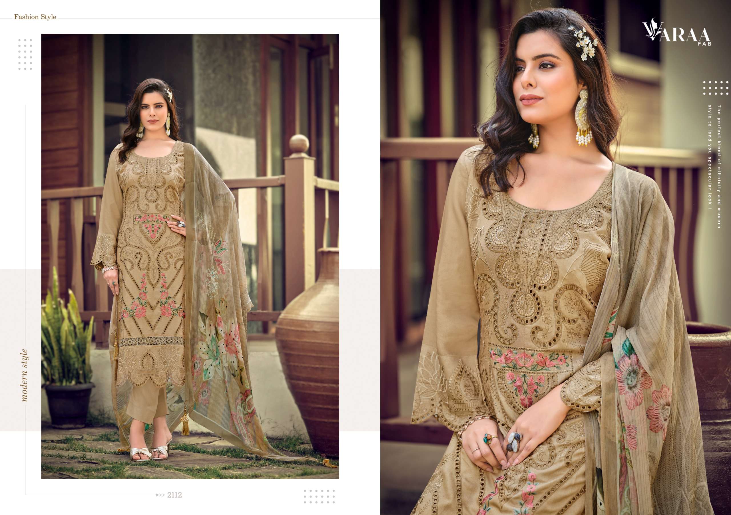 VARAA FAB FLORENCE MUSLIN WITH HEAVY EMBROIDERY DESIGNER WORK SUIT