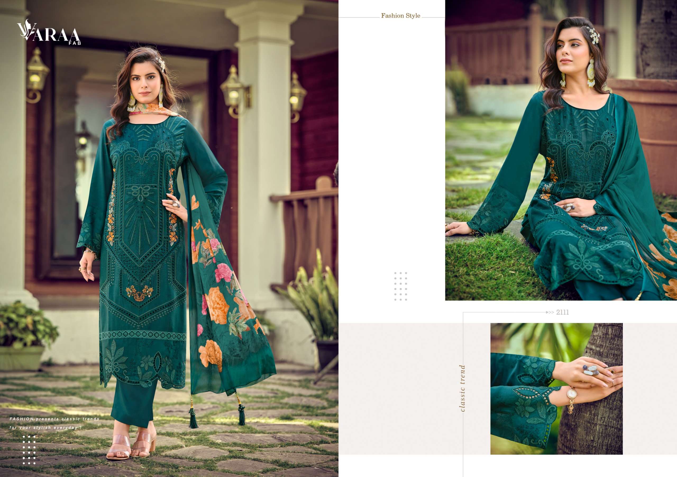 VARAA FAB FLORENCE MUSLIN WITH HEAVY EMBROIDERY DESIGNER WORK SUIT