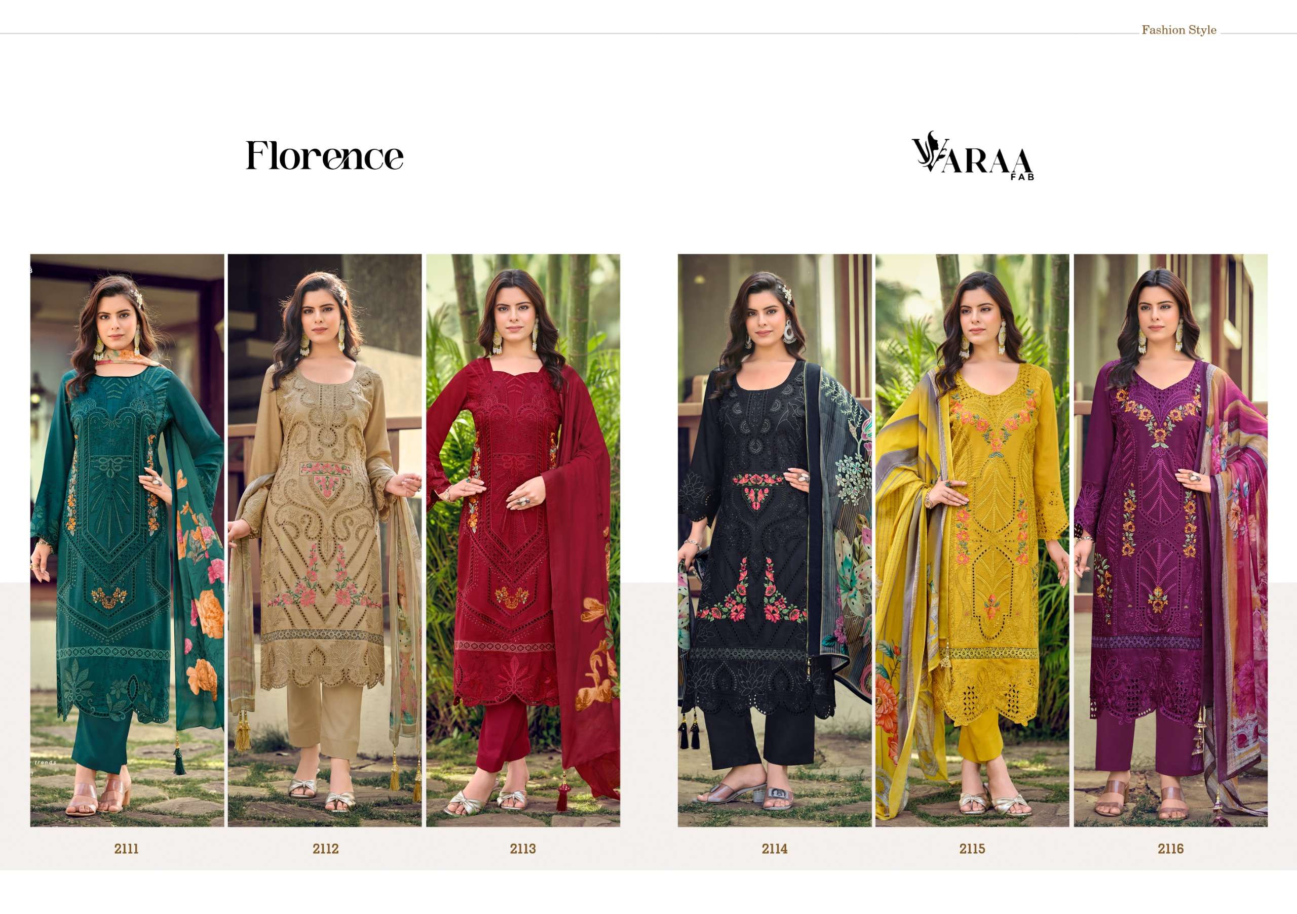 VARAA FAB FLORENCE MUSLIN WITH HEAVY EMBROIDERY DESIGNER WORK SUIT