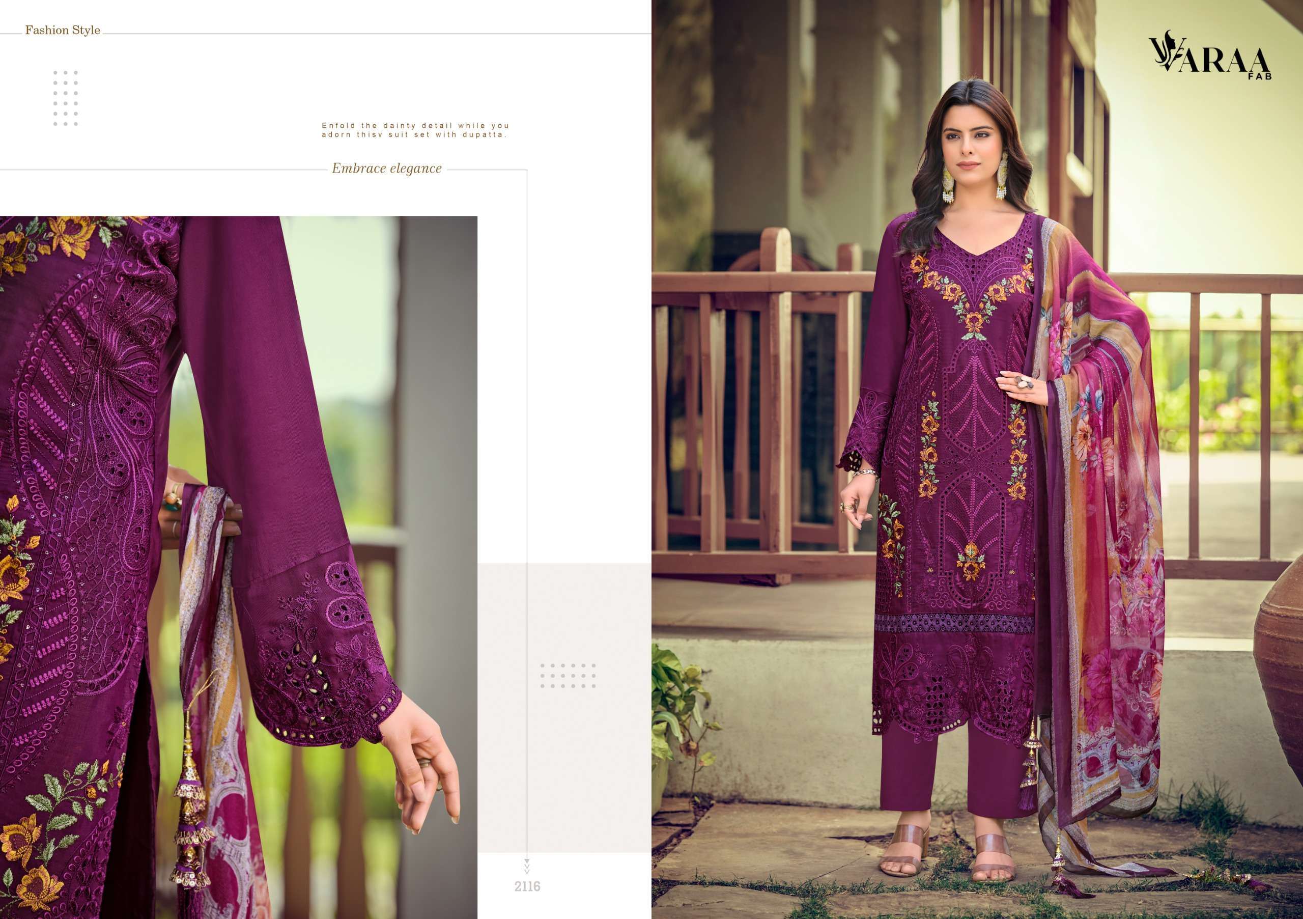 VARAA FAB FLORENCE MUSLIN WITH HEAVY EMBROIDERY DESIGNER WORK SUIT
