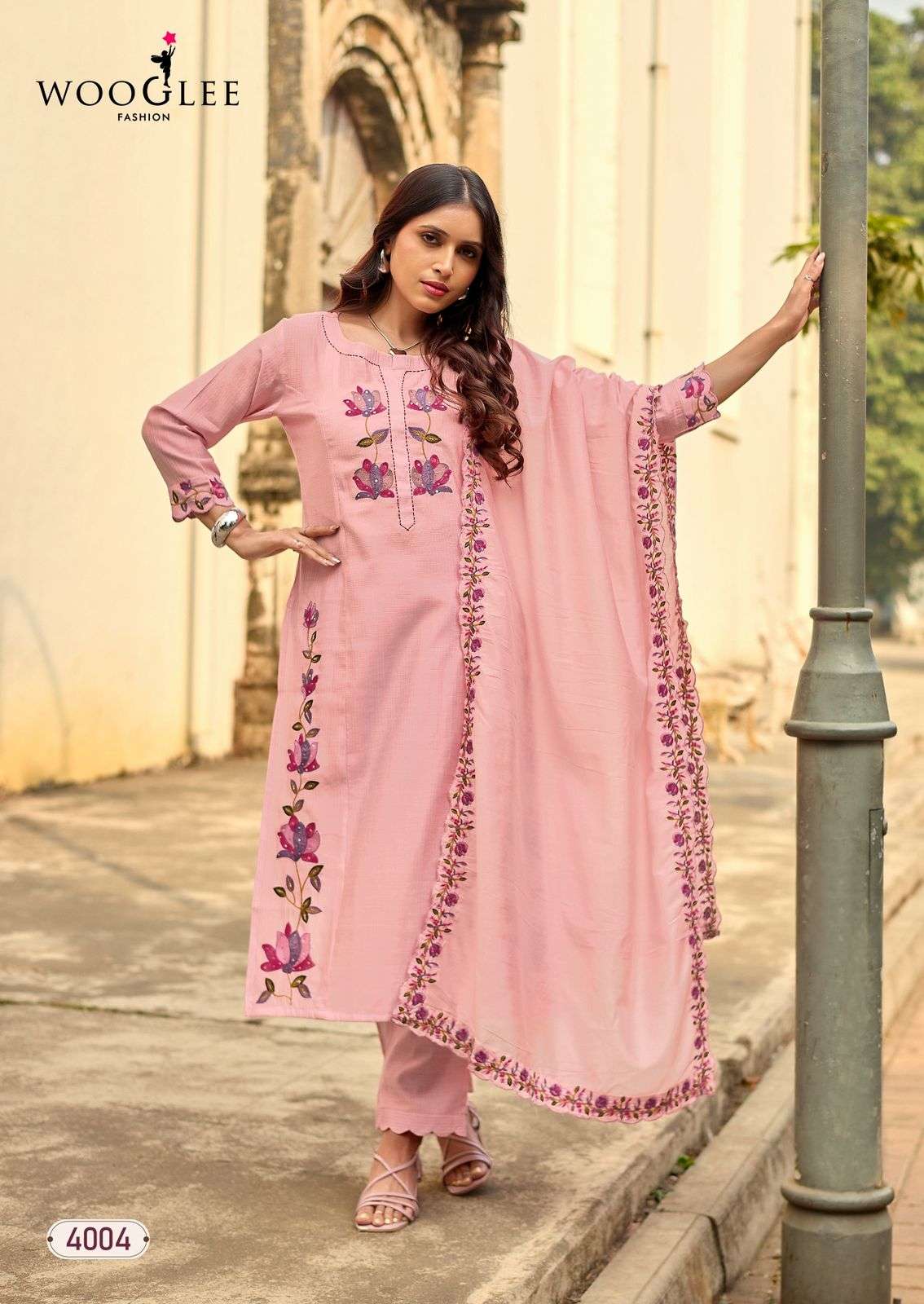 WOOGLEE RUDRIKA VISCOSE FANCY DESIGNER WORK LADIES 3PCS SET COLLECTION 
