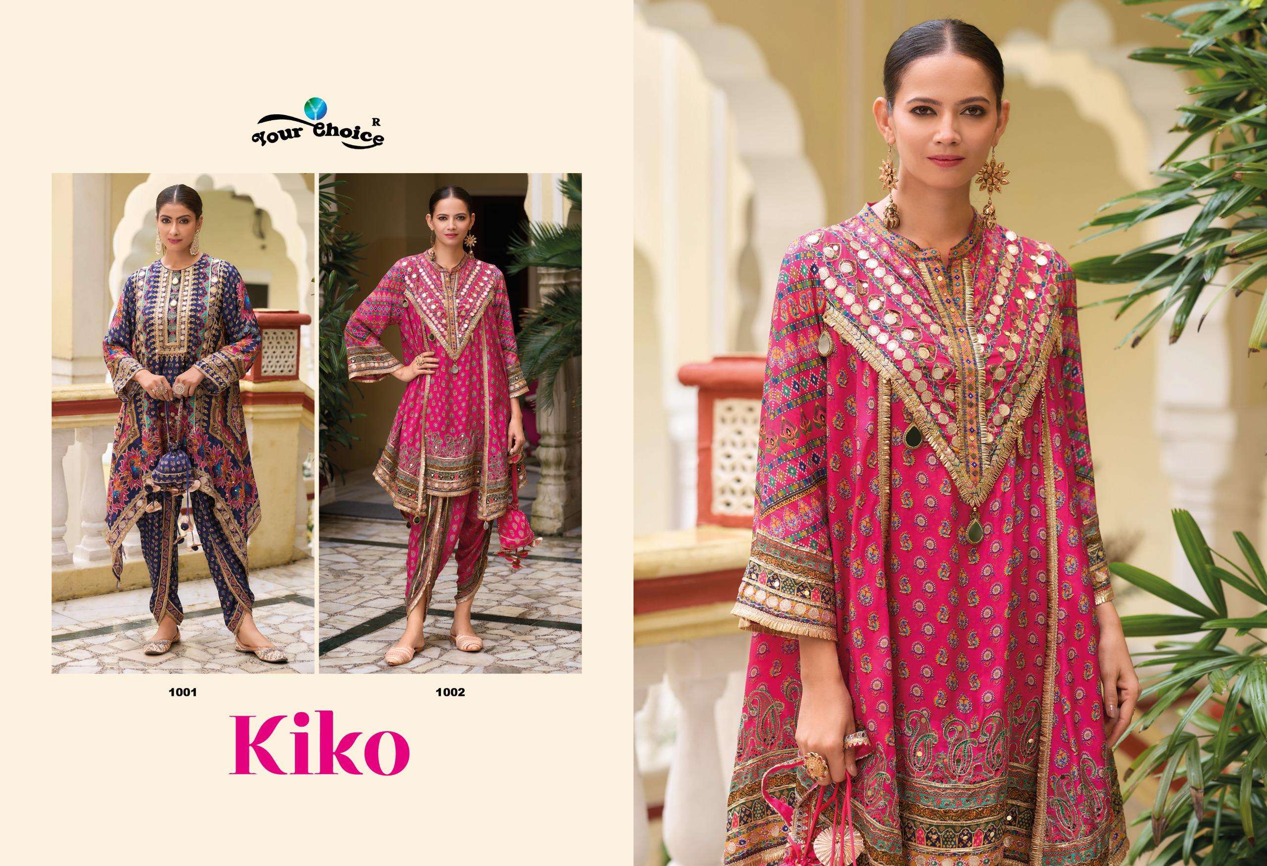 YOUR CHOICE KIKO HEAVY EMBROIDERY DESIGNER PARTY WEAR LADIES SUIT
