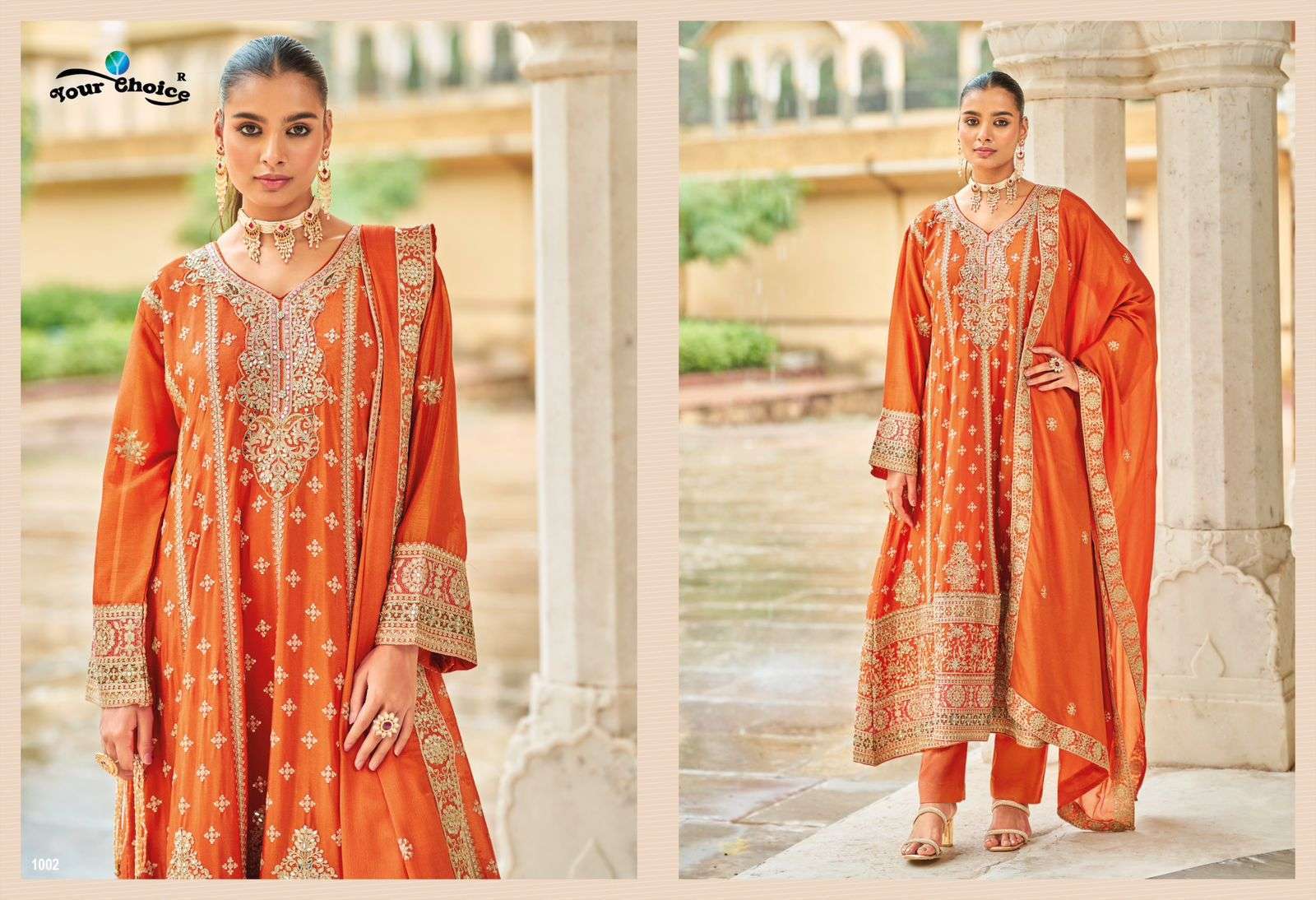 YOUR CHOICE KRONIS HEAVY EMBROIDERY DESIGNER WEDDING WEAR LADIES SUITS 