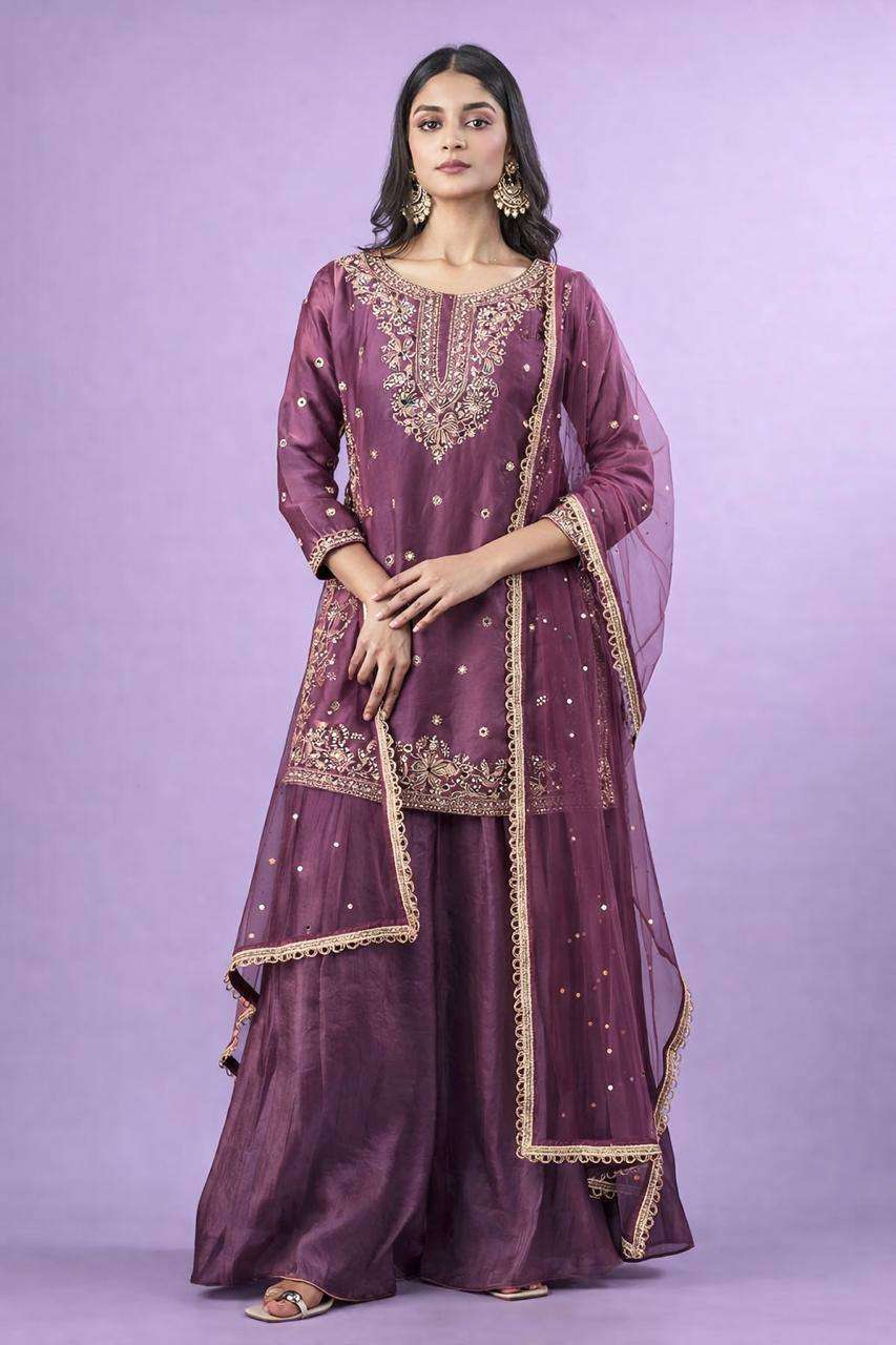ZD 10016 SILK HEAVY SEQUENCE EMBROIDERY DESIGNER PARTY WEAR LADIES SUIT