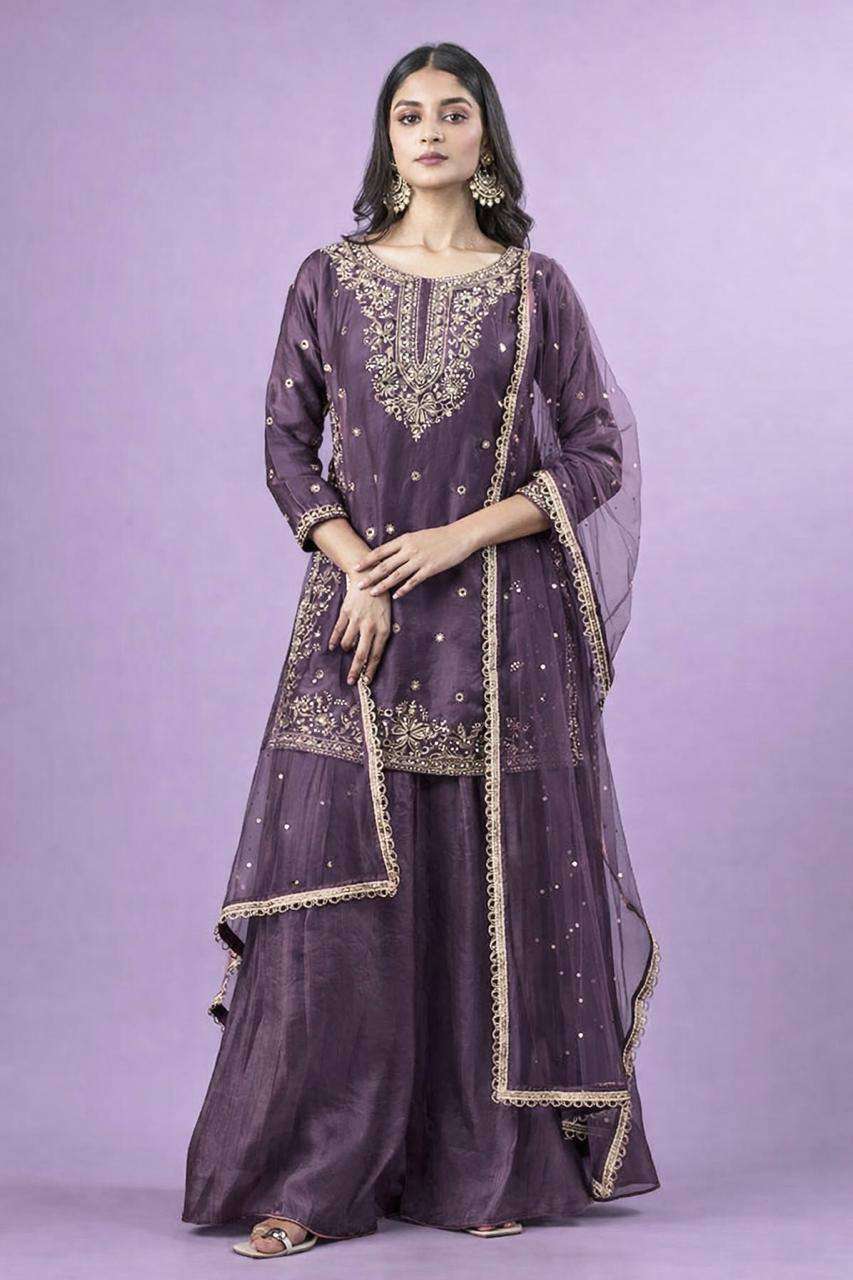 ZD 10016 SILK HEAVY SEQUENCE EMBROIDERY DESIGNER PARTY WEAR LADIES SUIT
