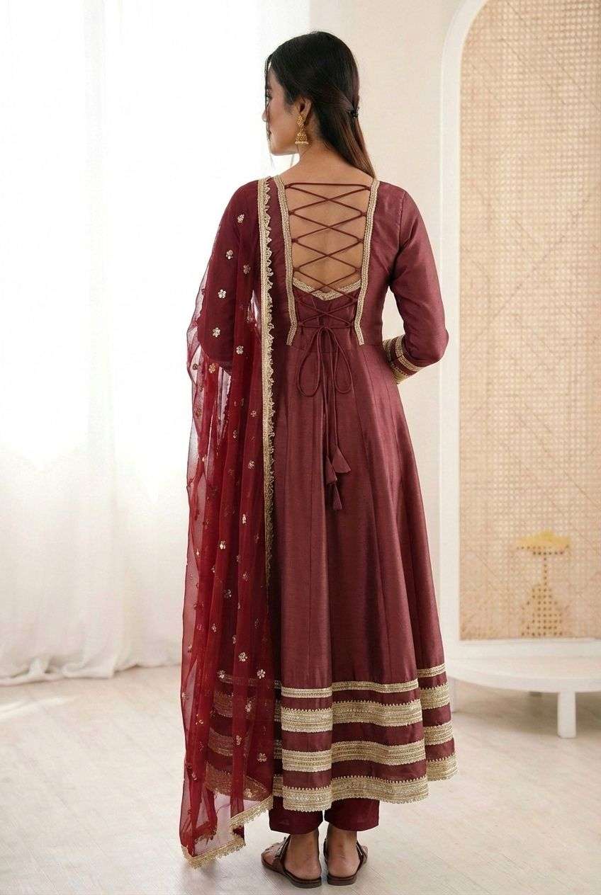 ZF 5017 COSMOS FABRIC DESIGNER PARTY WEAR GOWN BOTTOM AND DUPATTA SET