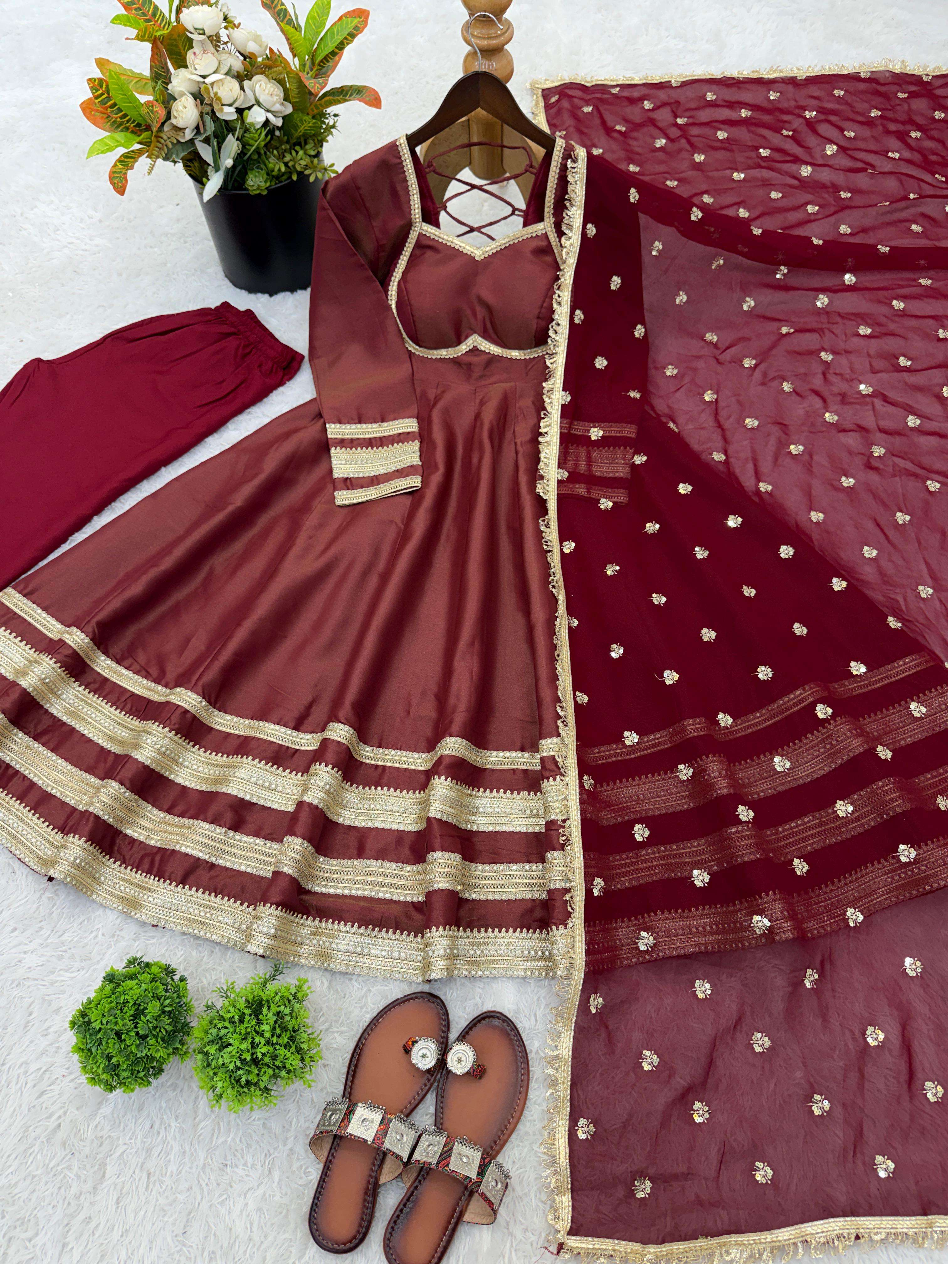ZF 5017 COSMOS FABRIC DESIGNER PARTY WEAR GOWN BOTTOM AND DUPATTA SET