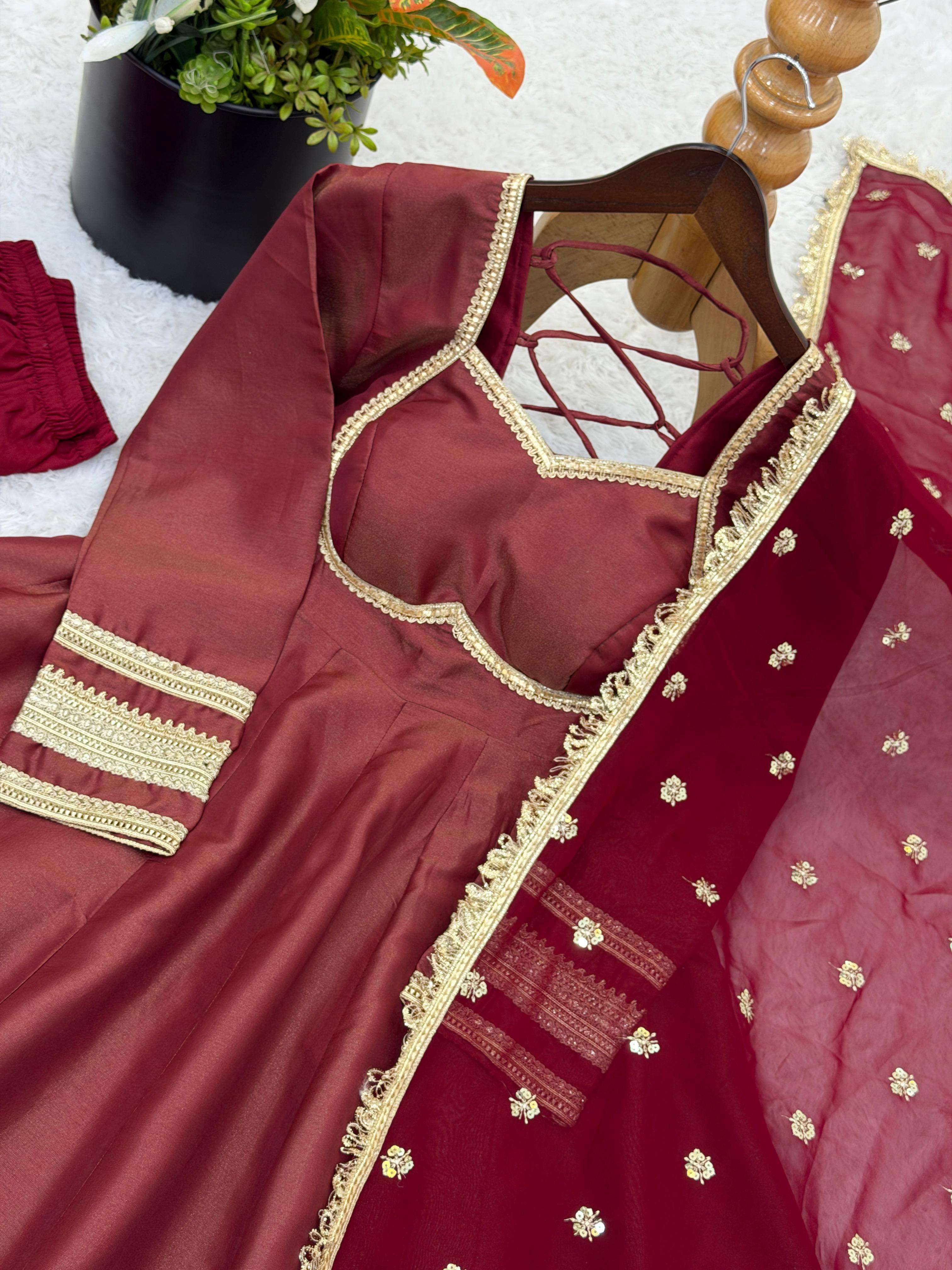 ZF 5017 COSMOS FABRIC DESIGNER PARTY WEAR GOWN BOTTOM AND DUPATTA SET