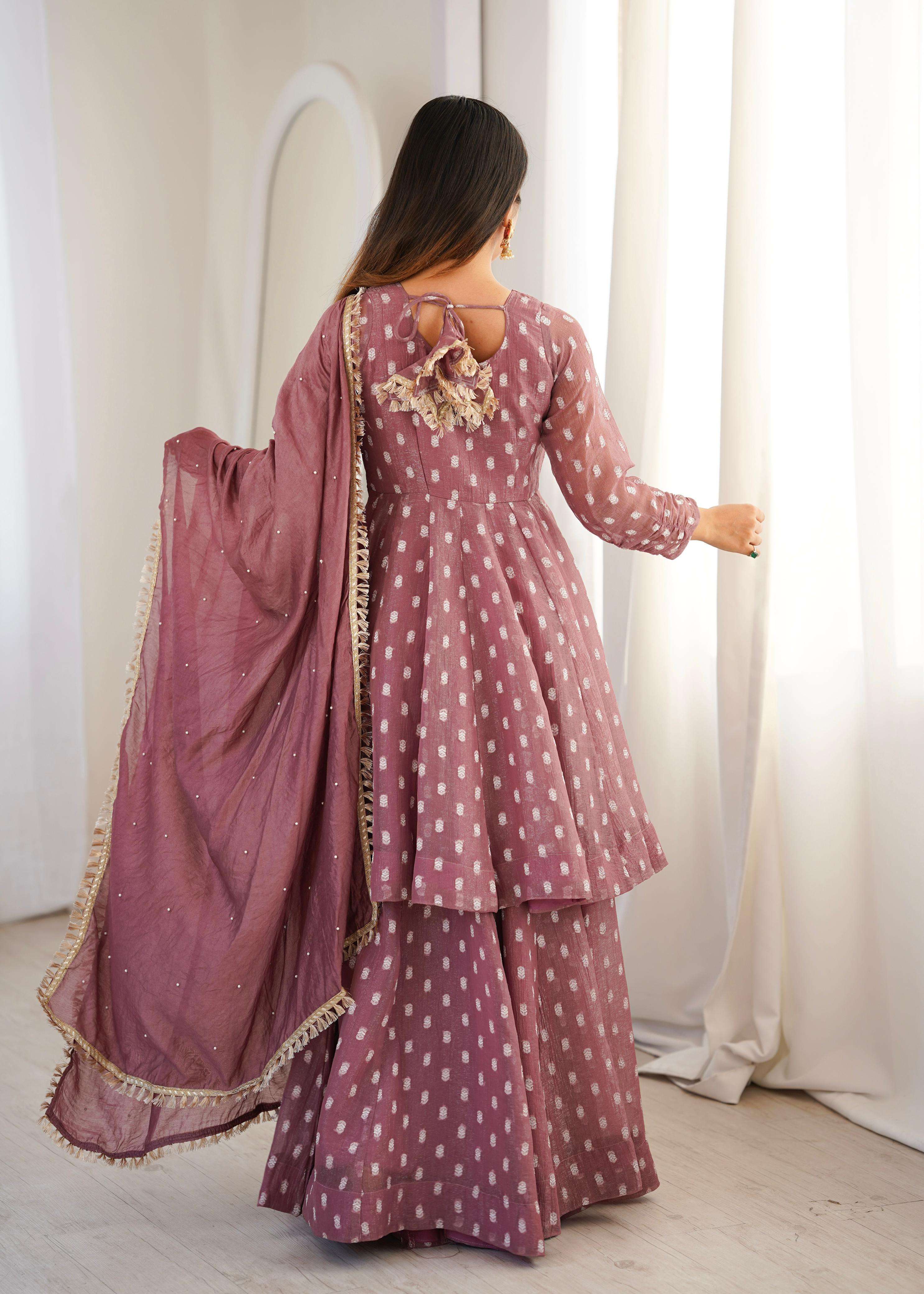 ZF 5022 SILK DESIGNER PREETY LOOKS PARTY WEAR LADIES SHARARA SUIT
