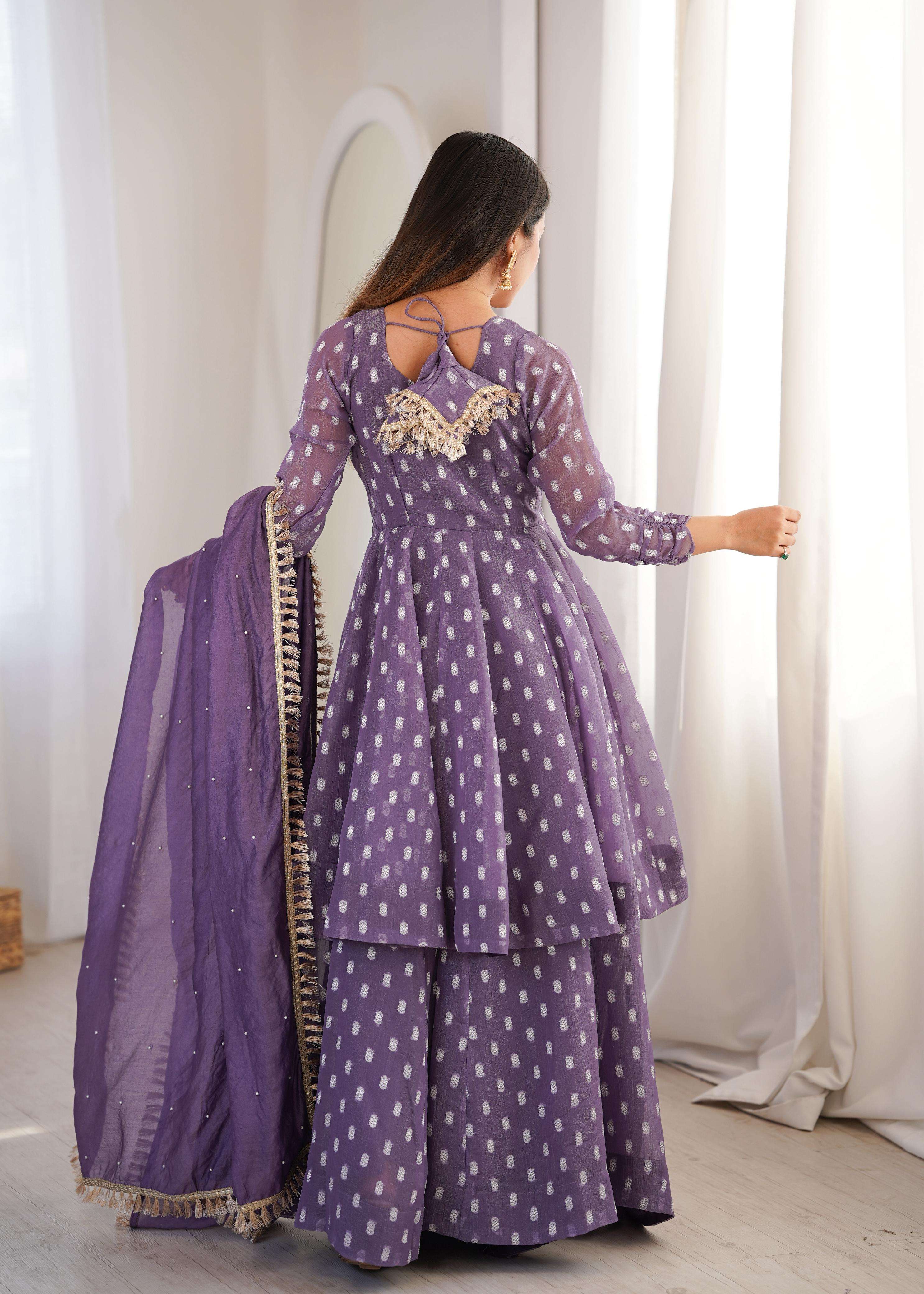 ZF 5022 SILK DESIGNER PREETY LOOKS PARTY WEAR LADIES SHARARA SUIT