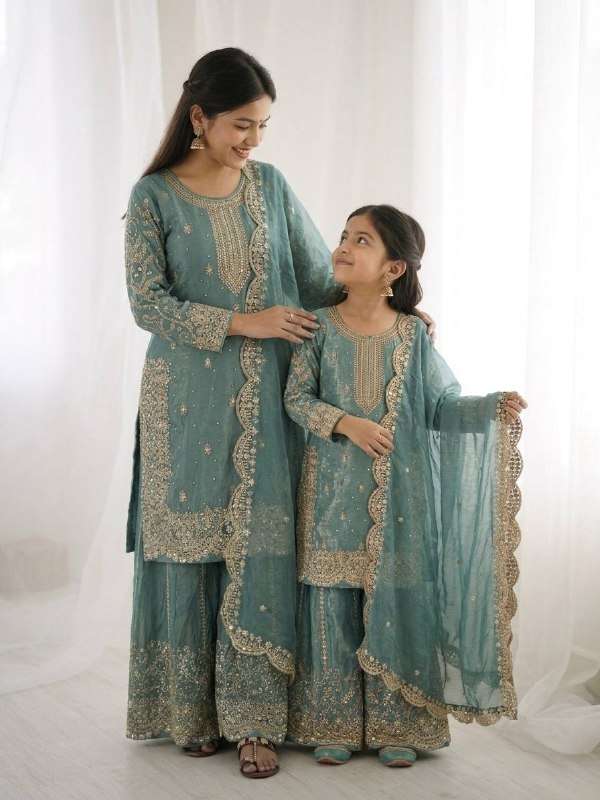 ZSR 3169 HEAVY FESTIVE WEAR KIDS AND WOMENS WEAR SUIT COLLECTION 