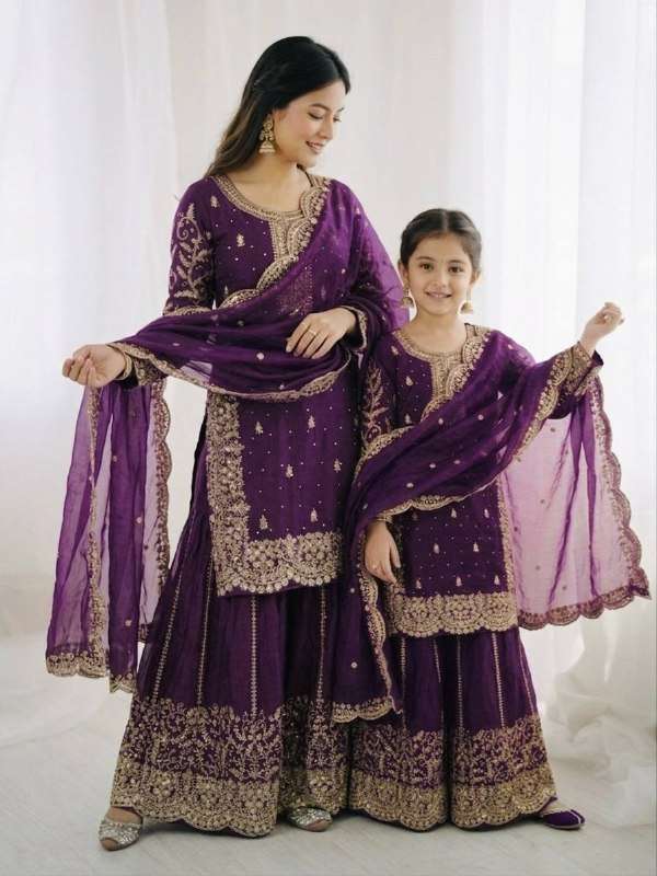 ZSR 3169 HEAVY FESTIVE WEAR KIDS AND WOMENS WEAR SUIT COLLECTION 