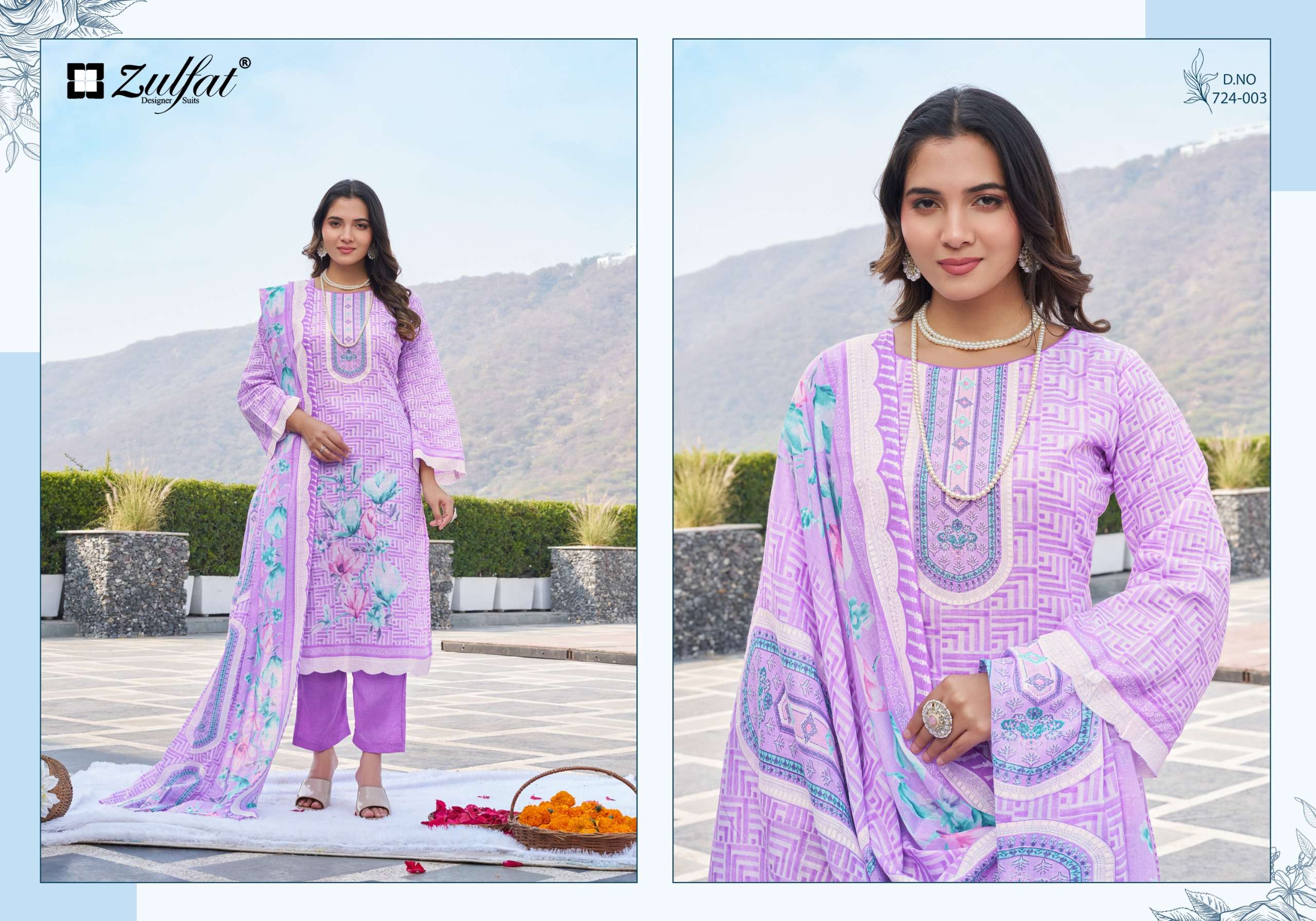 ZULFAT DESIGNER SUITS FARIDA COTTON DIGITAL PRINTS SALWAR SUIT