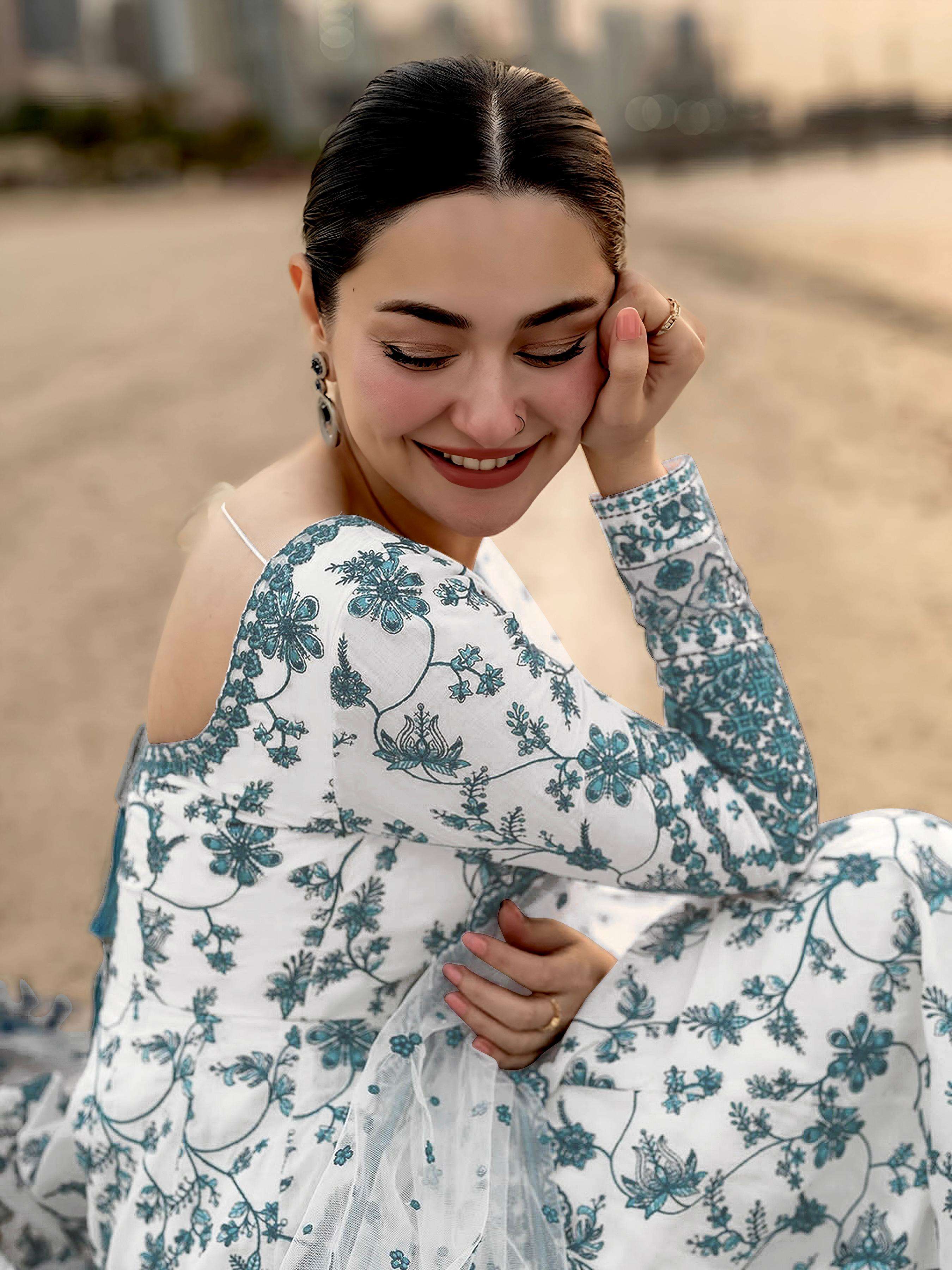 AD 227 GEORGETTE DESIGNER DESIGNER WORK EID WEAR LONG GOWN STYLE PAKISTANI SUIT